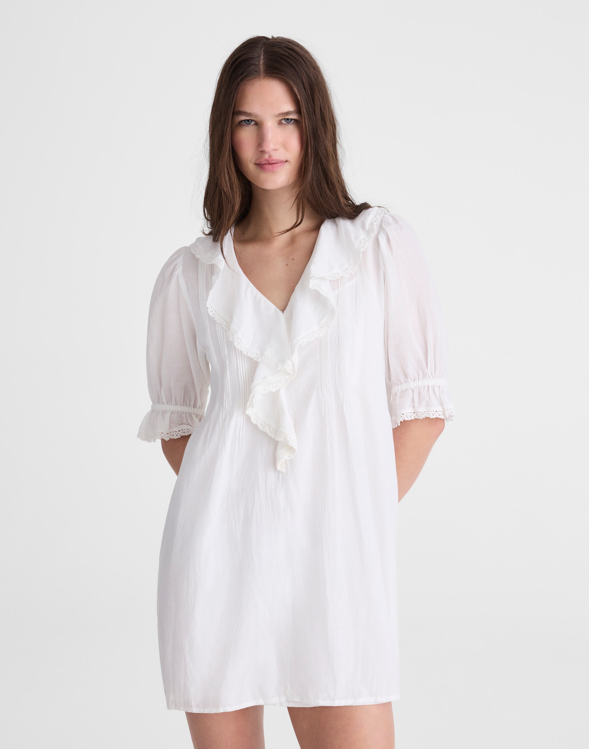 Madewell The Blaire Mini Dress In White