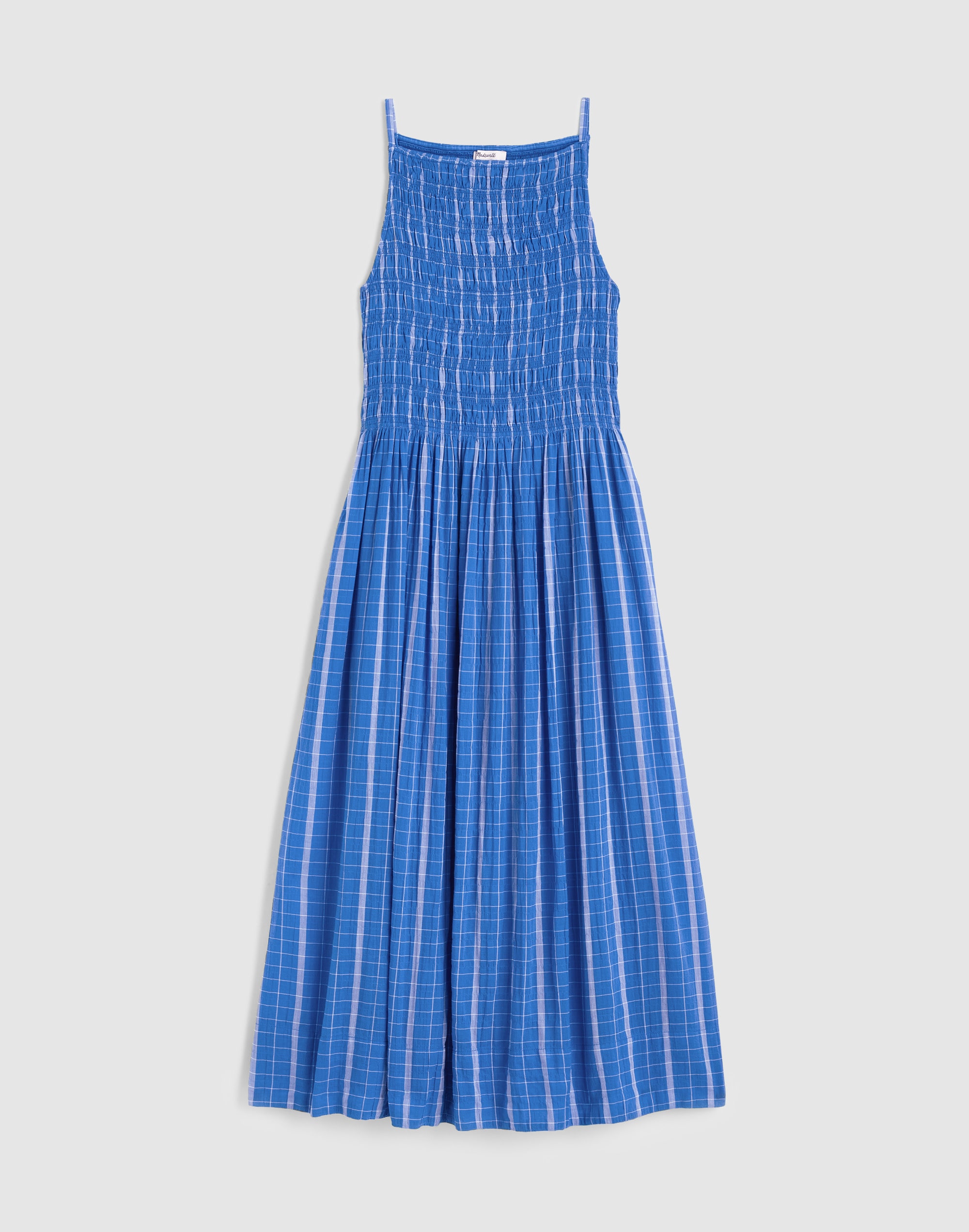 Smocked High-Neck Mini Dress