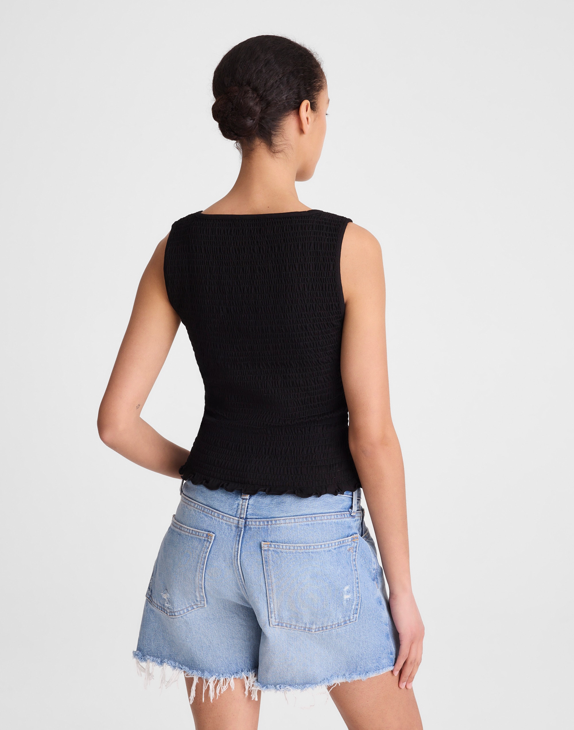 Smocked Scoopneck Tank