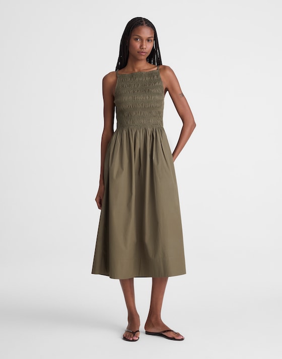 knee length dresses for ladies Coastal Blue Halter Neck Midi Dress main image 1
