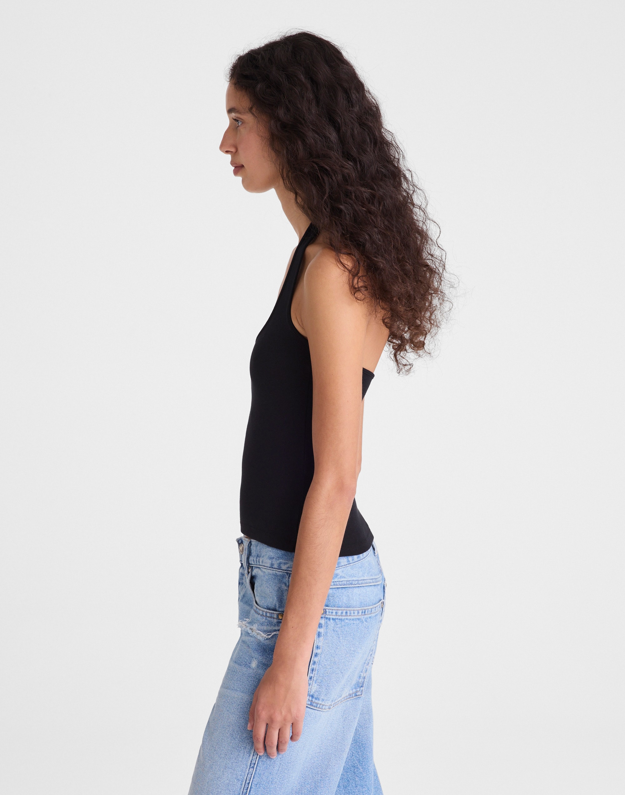 The '90s Halter Top in Compact Cotton