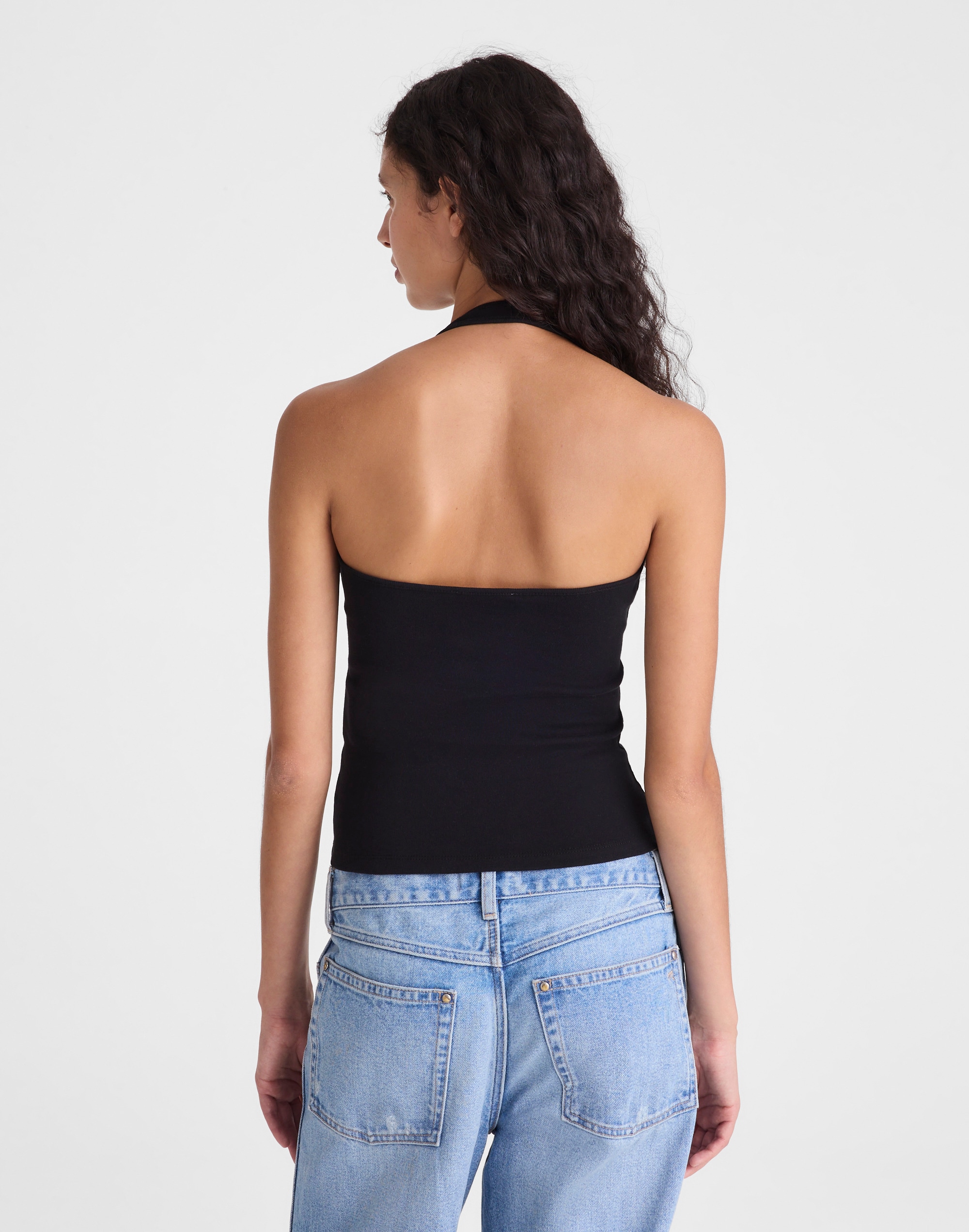 The '90s Halter Top in Compact Cotton