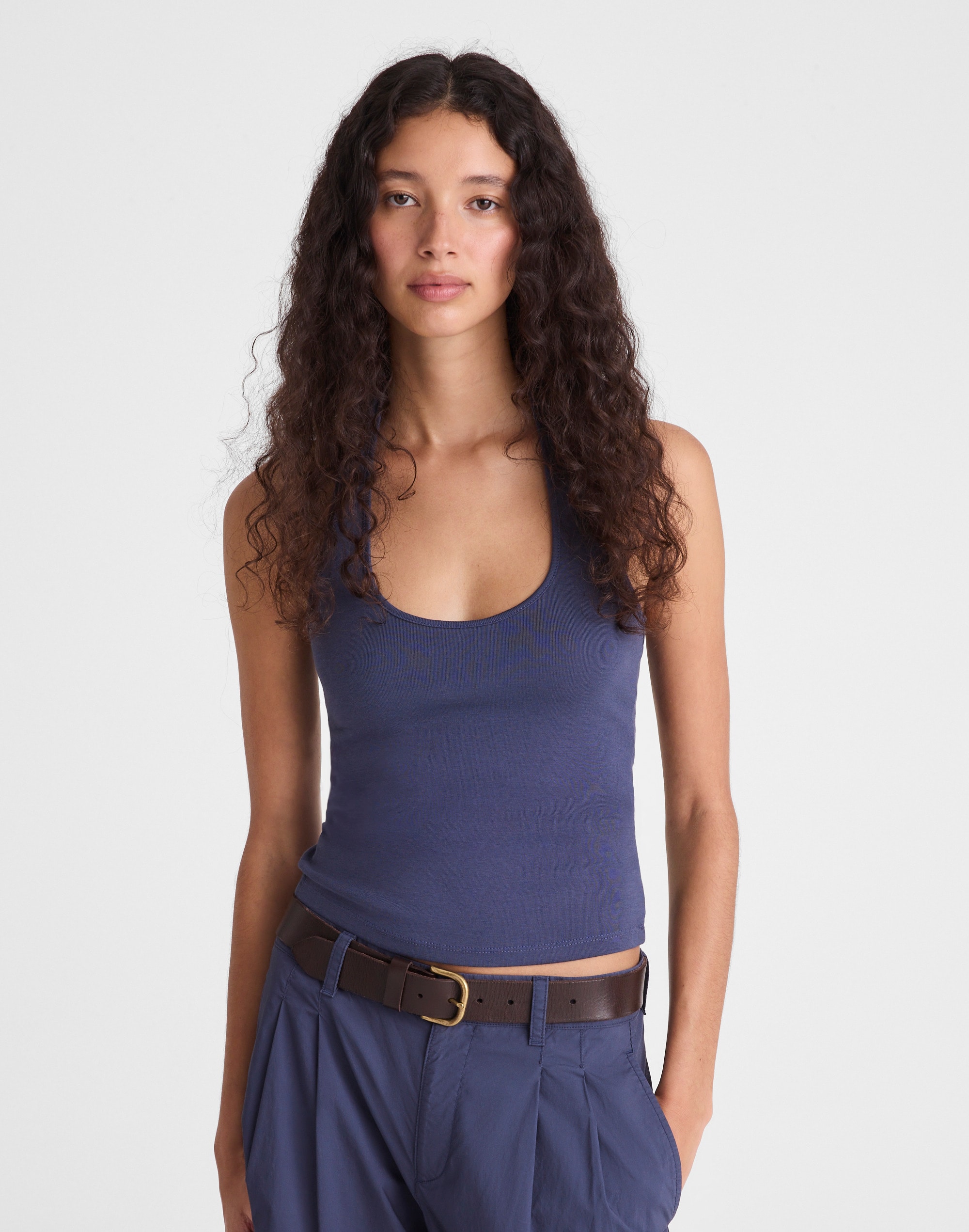 The '90s Halter Top in Compact Cotton