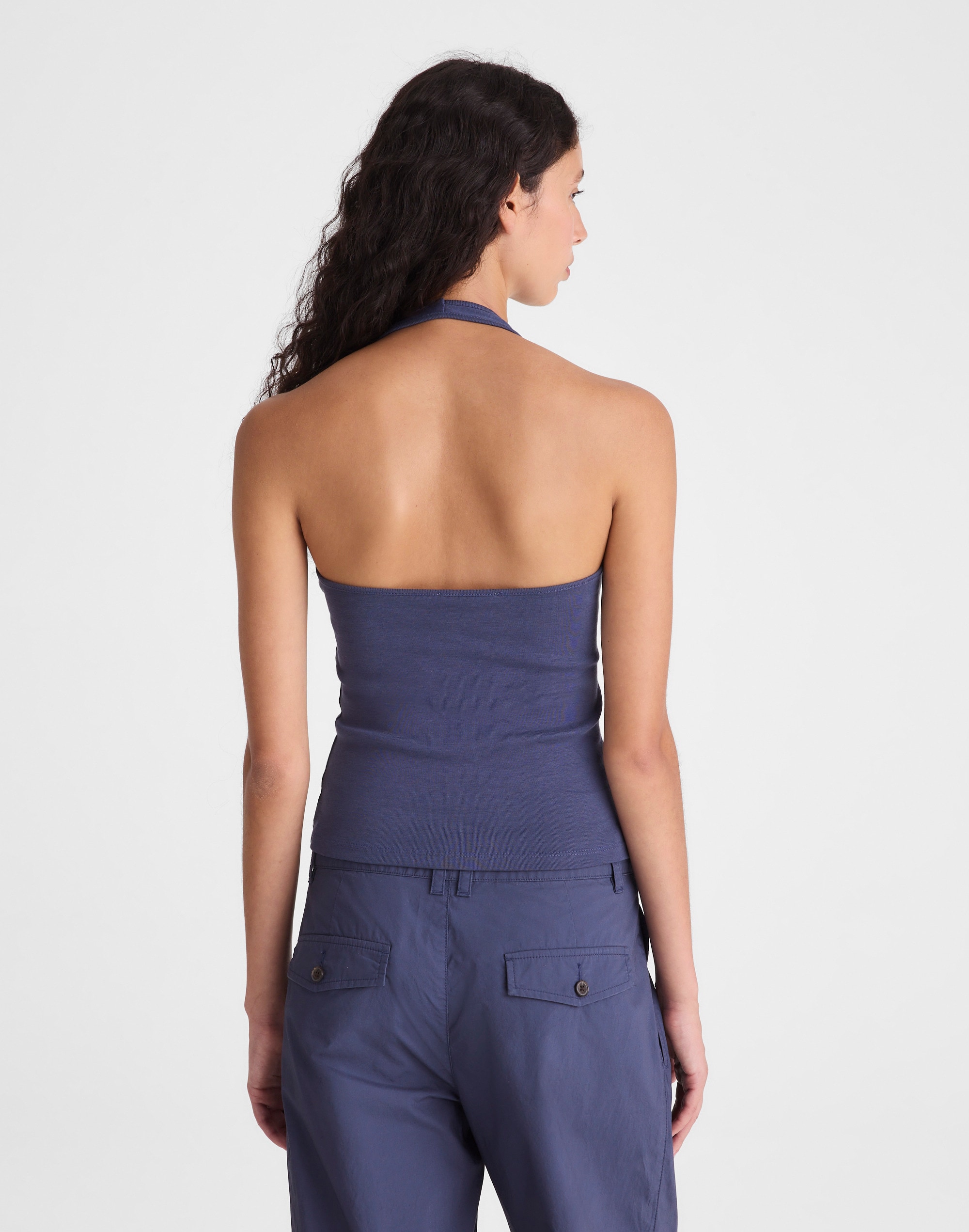 The '90s Halter Top in Compact Cotton