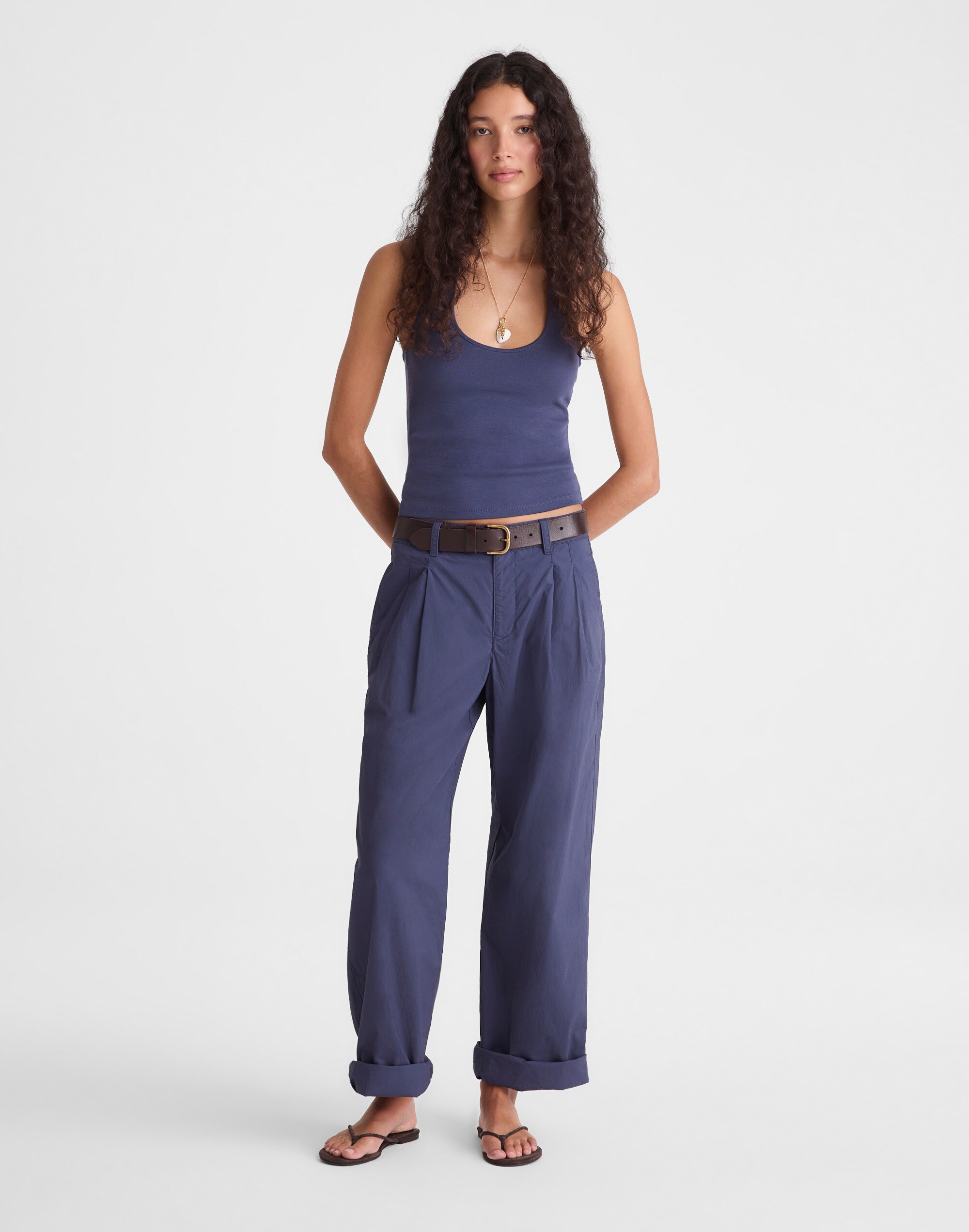 The '90s Halter Top in Compact Cotton