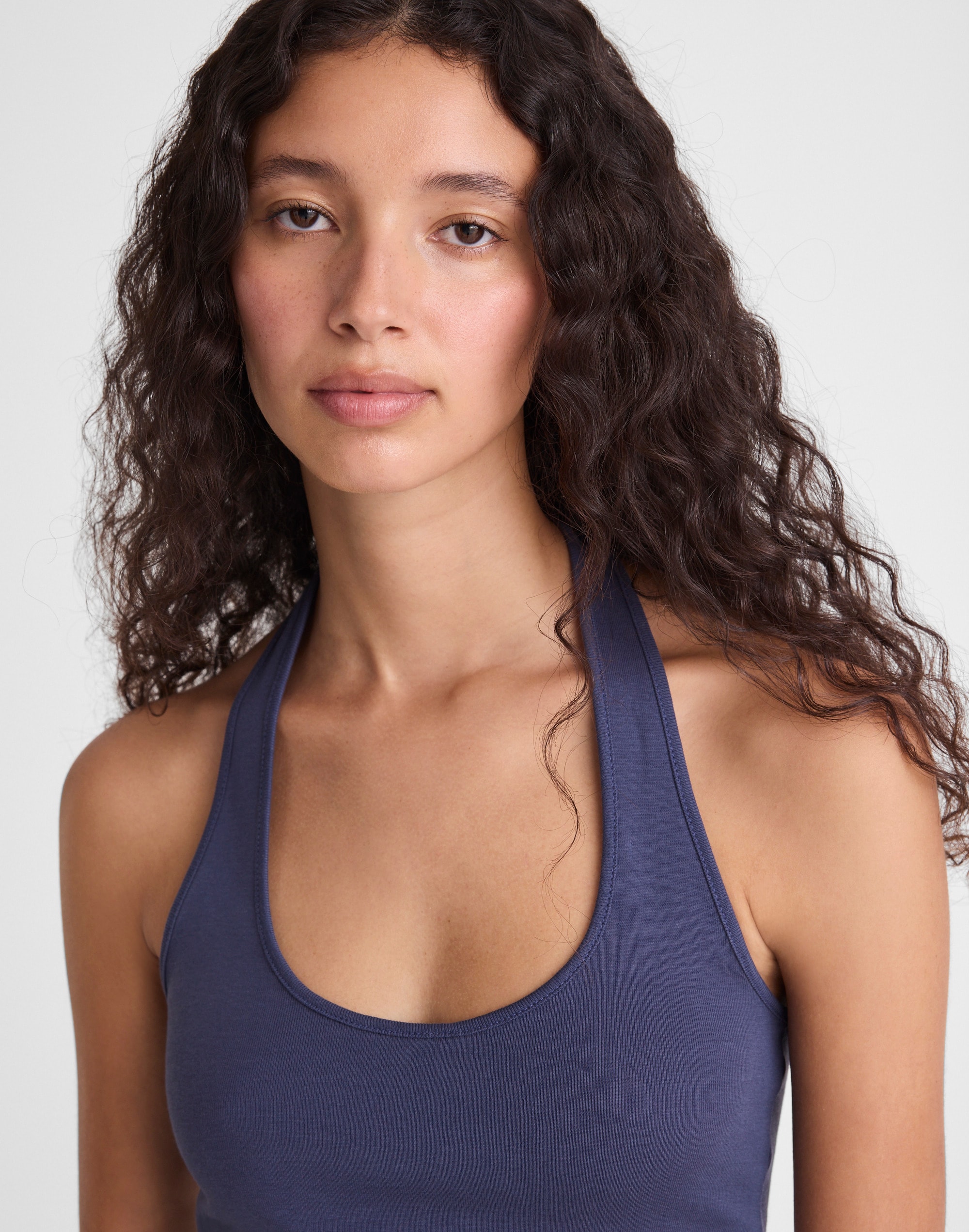 The '90s Halter Top in Compact Cotton