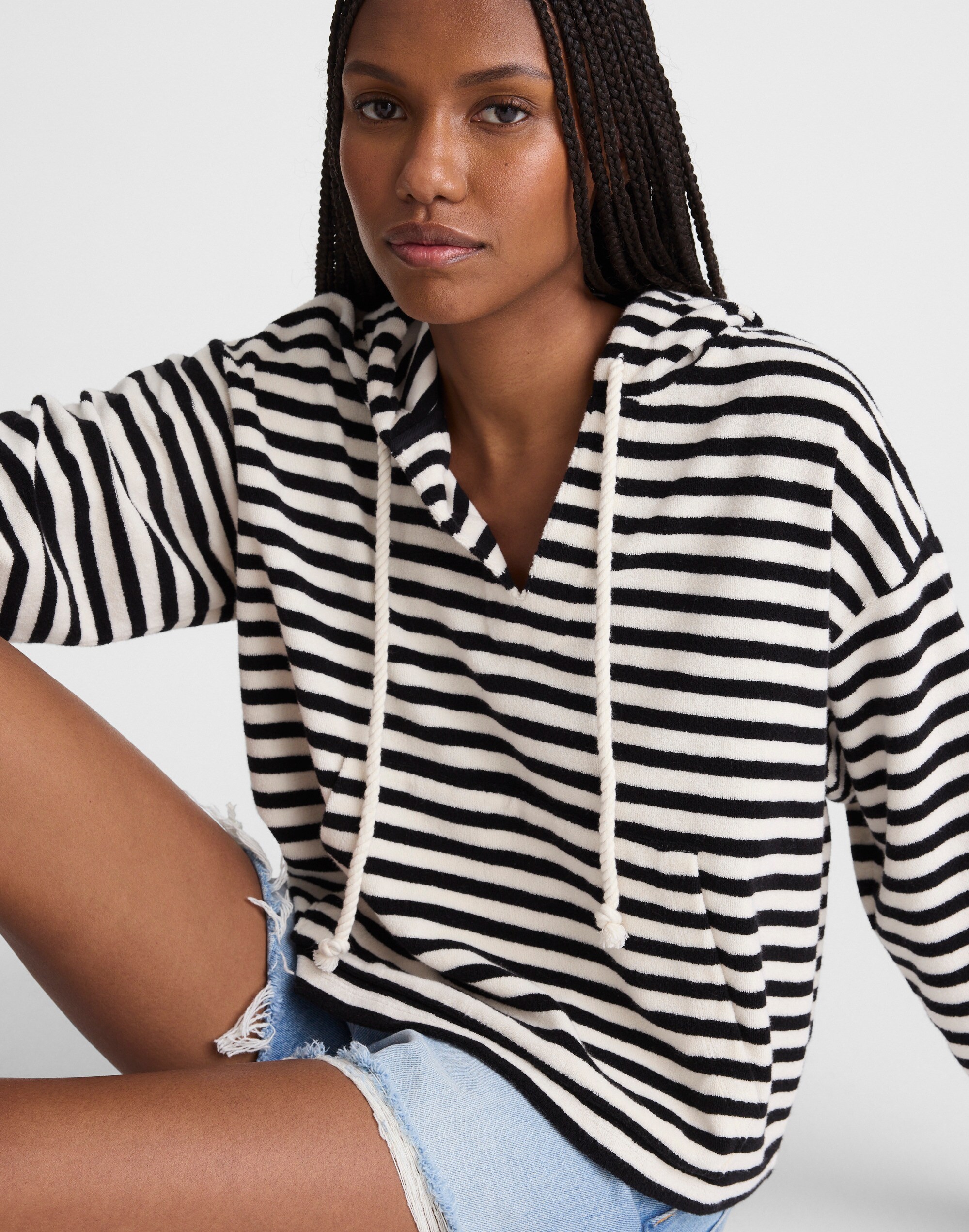 Drawstring Hoodie in Terry