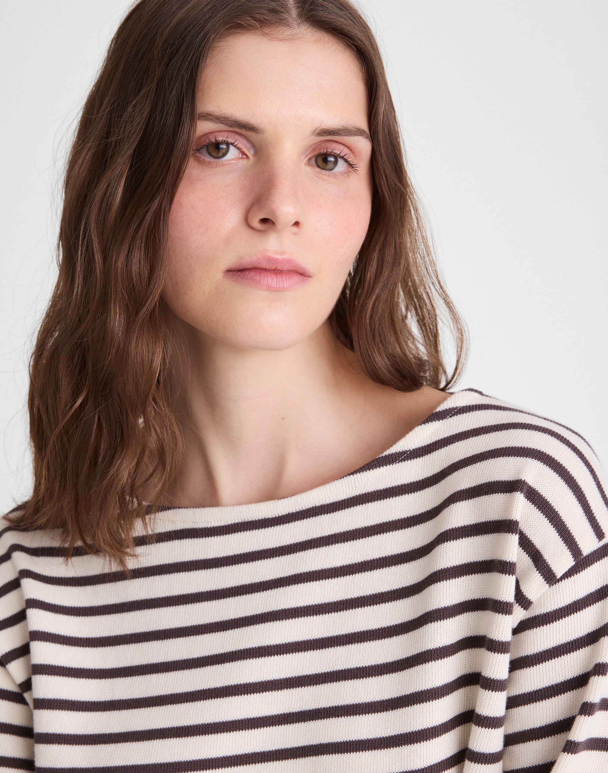 Striped Boatneck Long-Sleeve Tee