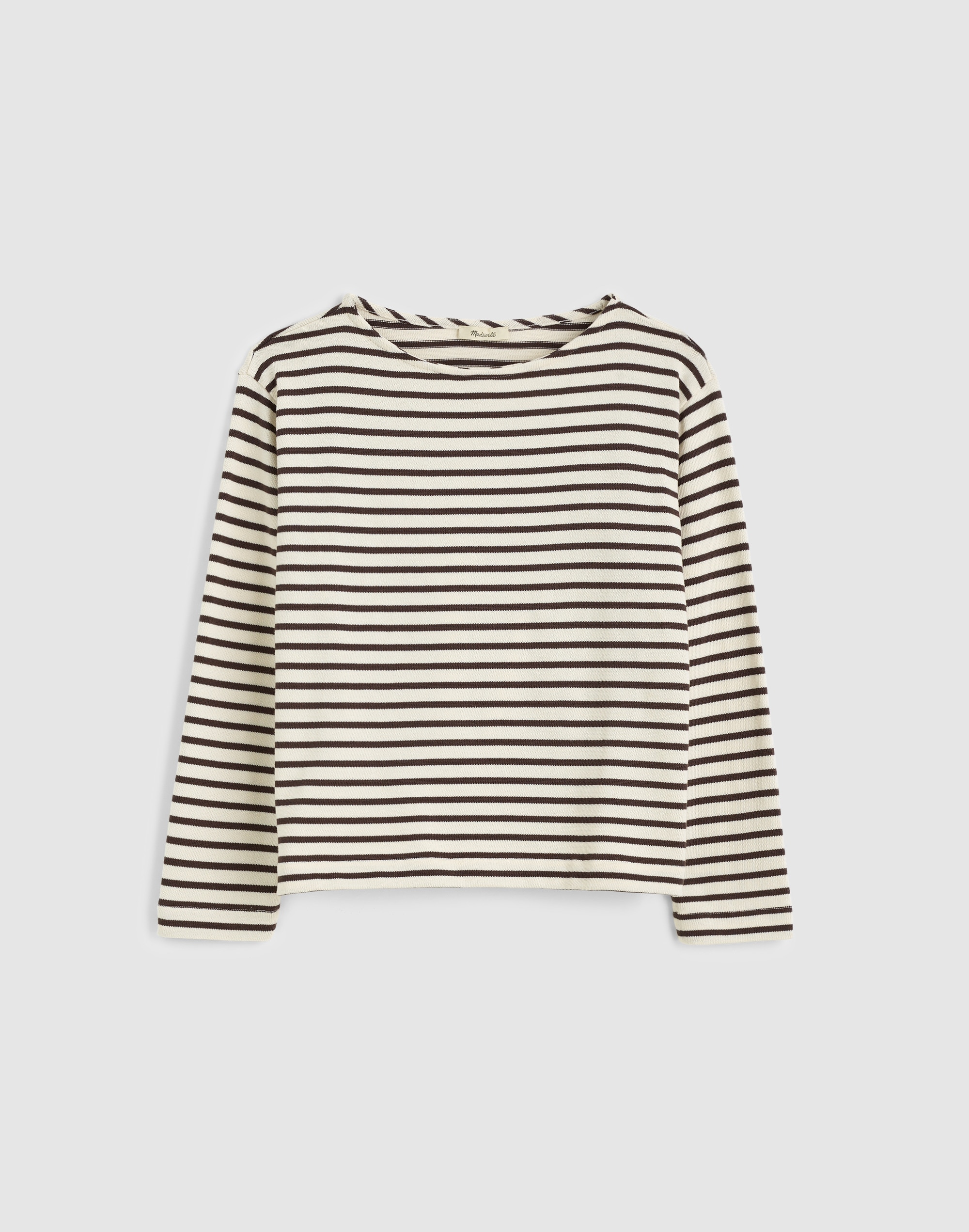 Striped Boatneck Long-Sleeve Tee
