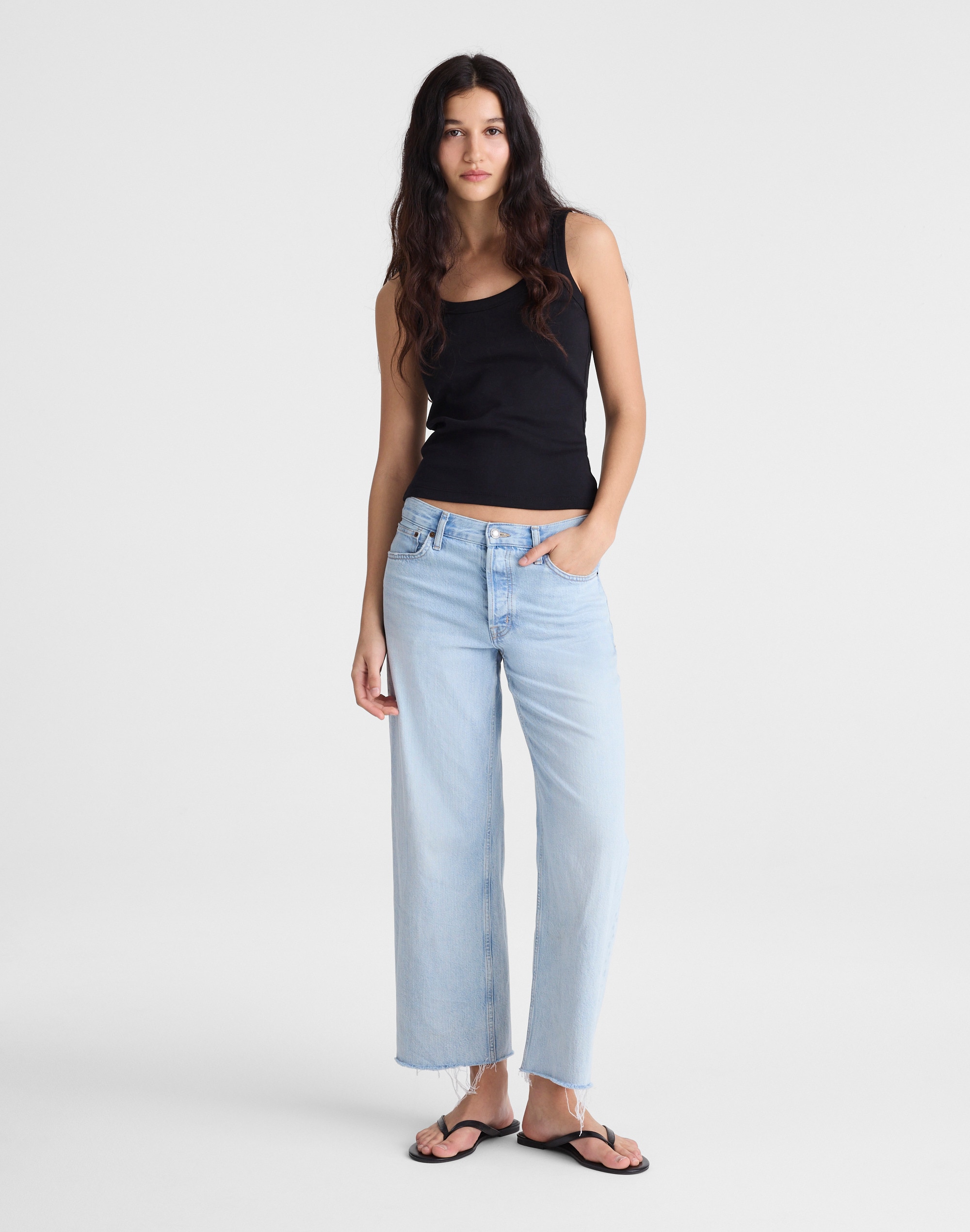 The '90s Scoopneck Tank in Compact Cotton