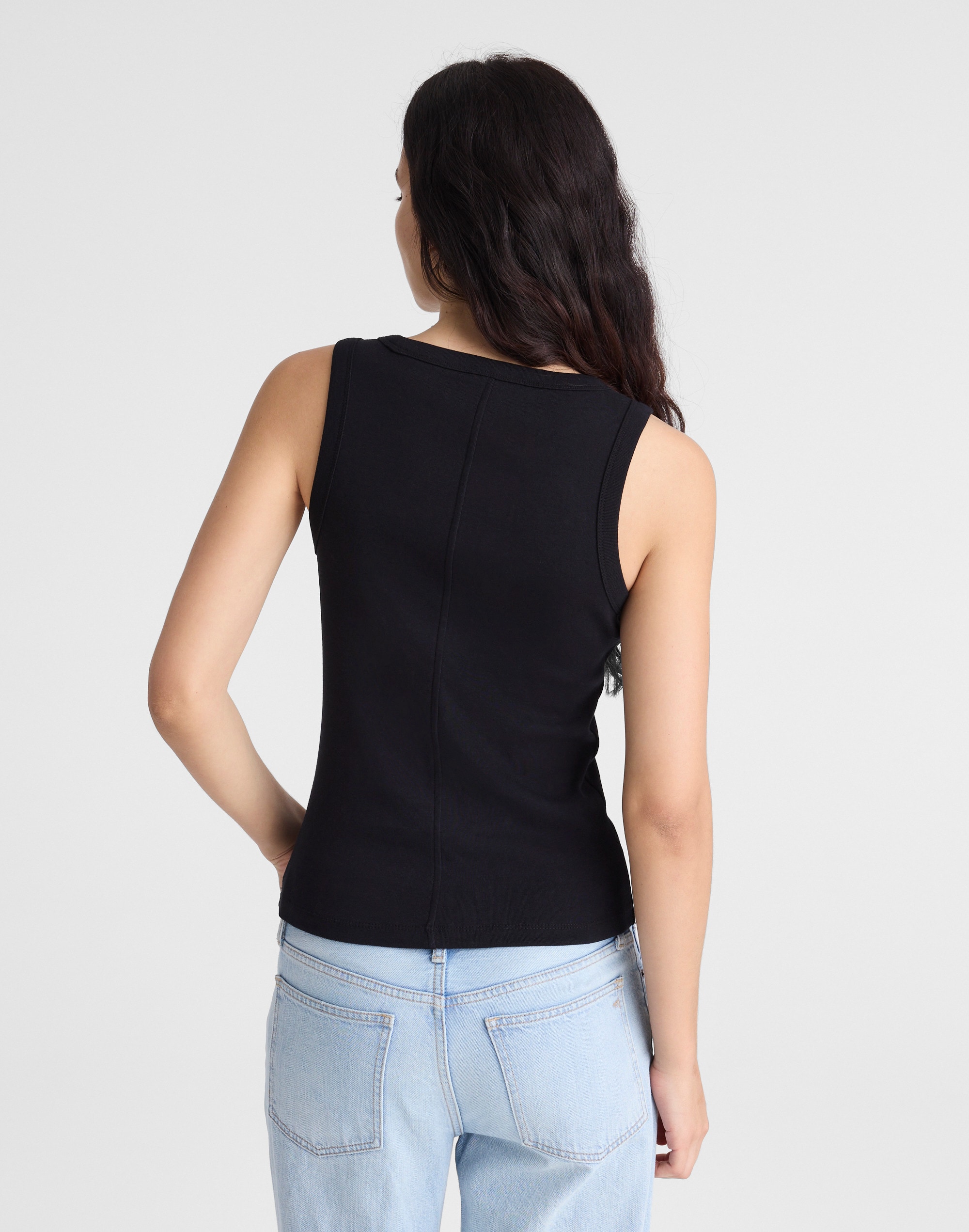 The '90s Scoopneck Tank in Compact Cotton