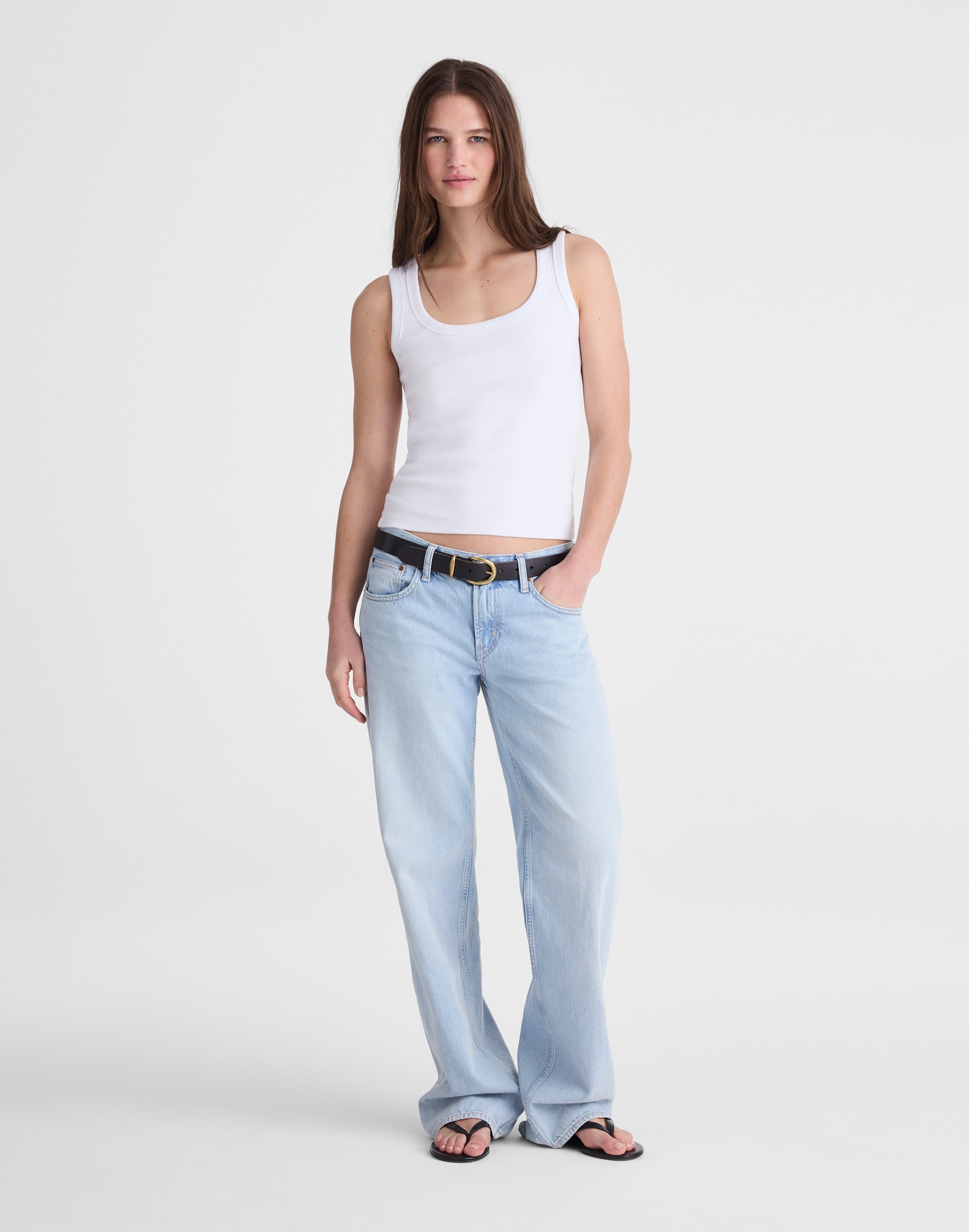 The '90s Scoopneck Tank in Compact Cotton