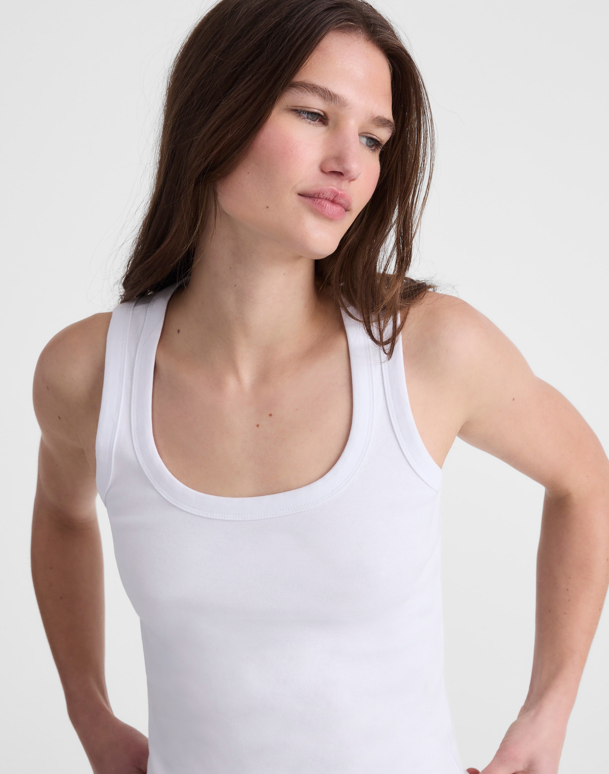 The '90s Scoopneck Tank in Compact Cotton