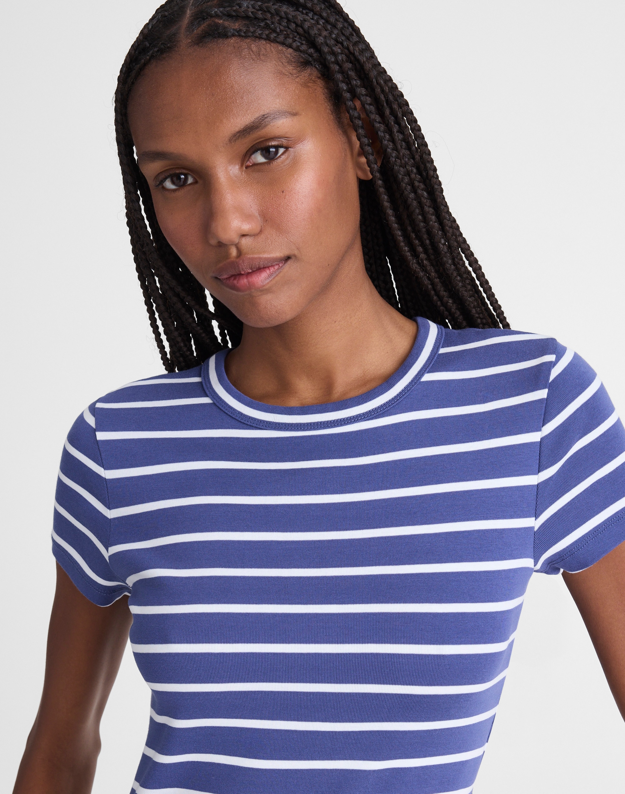 Crewneck Maxi T-Shirt Dress in Compact Cotton
