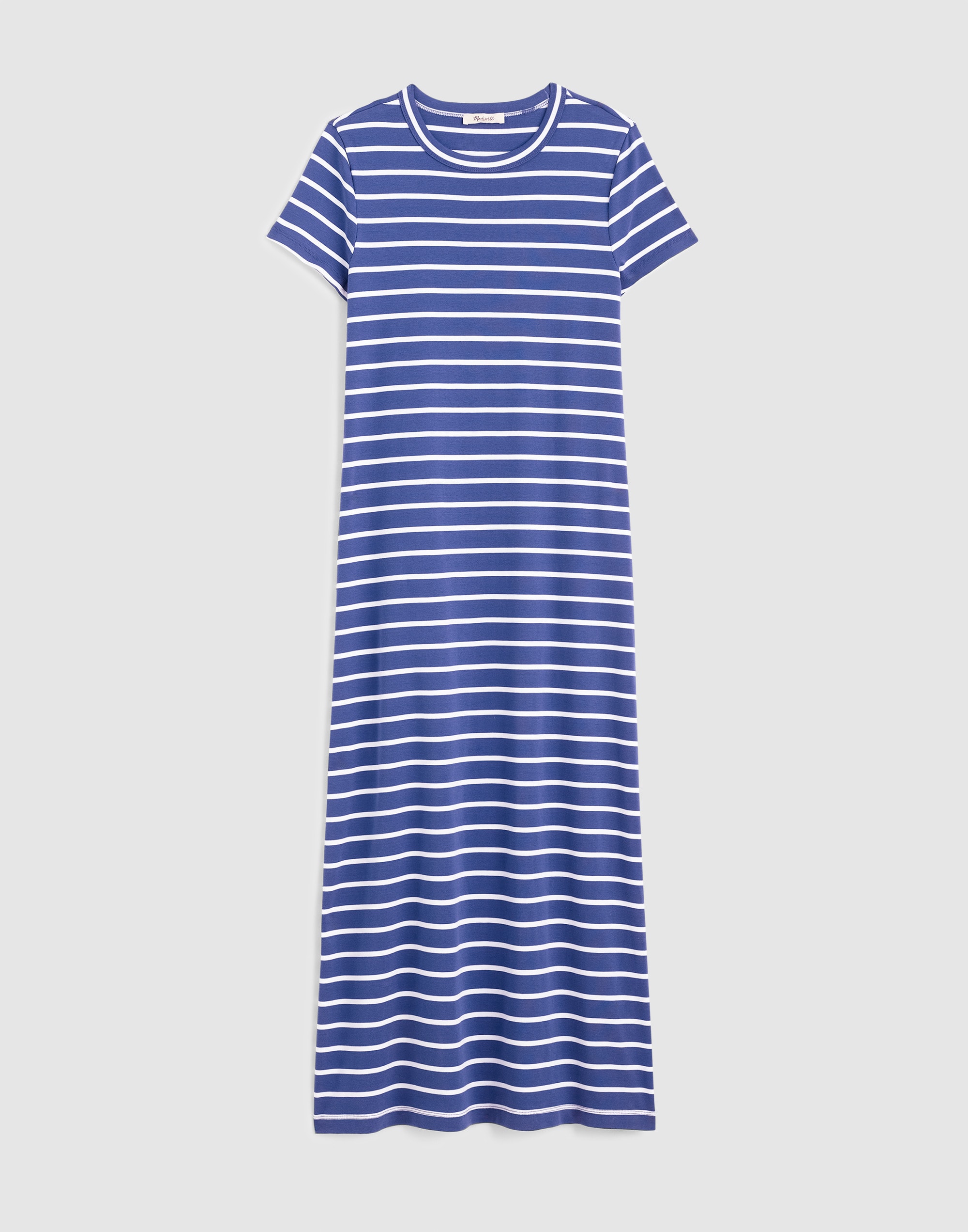 Crewneck Maxi T-Shirt Dress in Compact Cotton