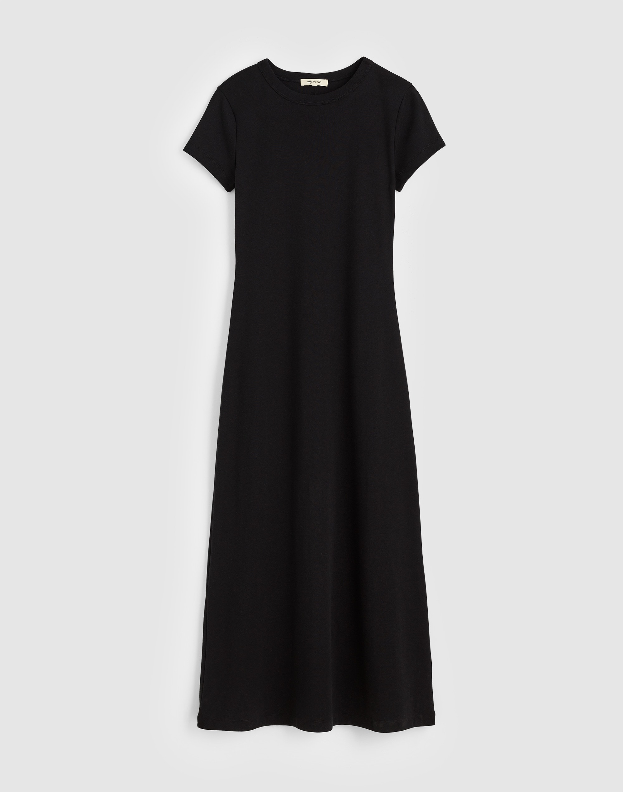 Crewneck Maxi T-Shirt Dress in Compact Cotton