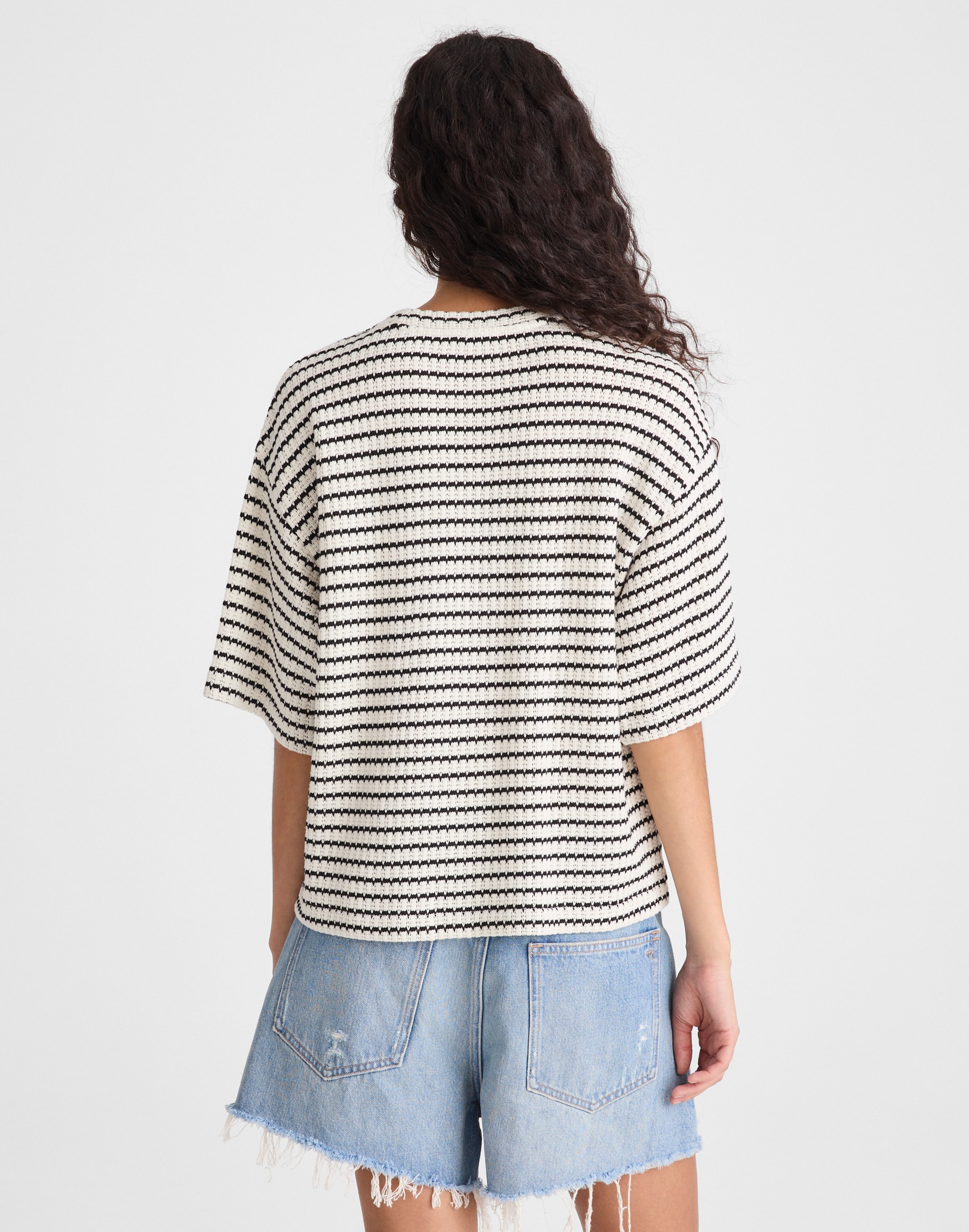 The Boxy Crop Tee in Allday Jersey