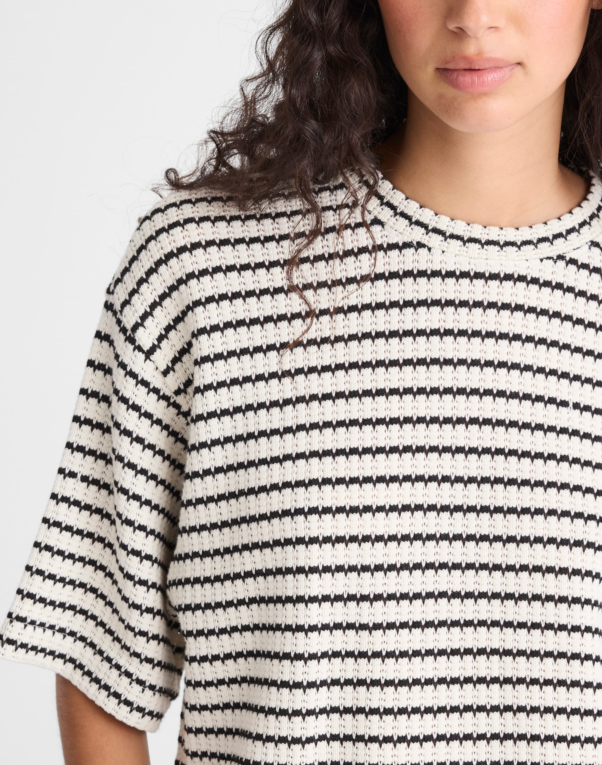 The Boxy Crop Tee in Allday Jersey