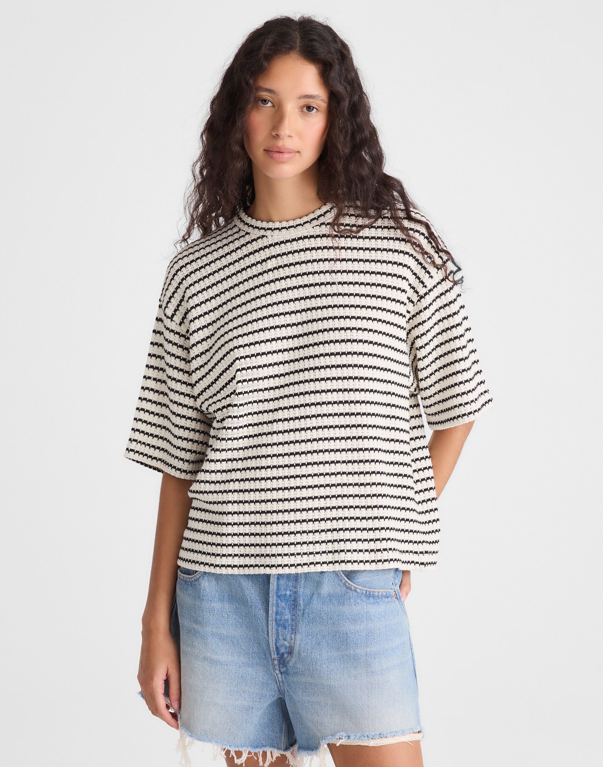 The Boxy Crop Tee in Allday Jersey