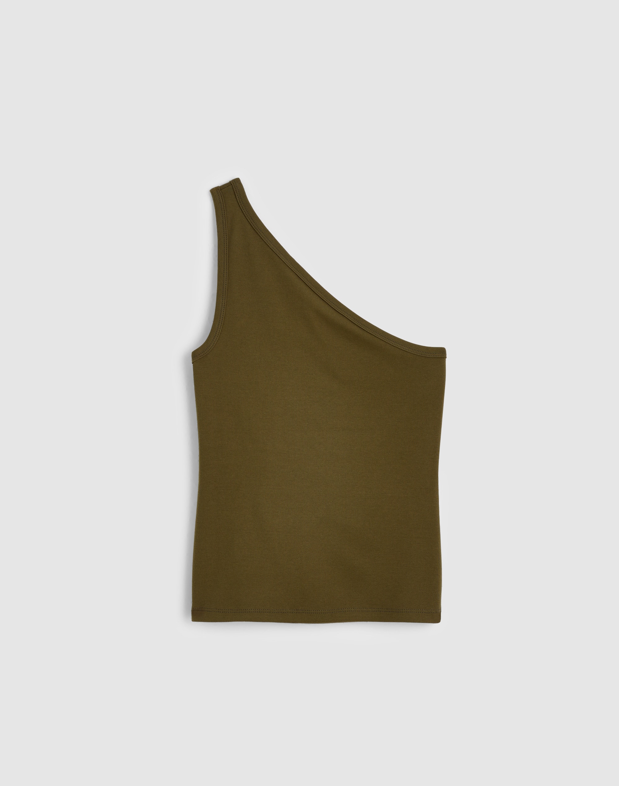 The '90s One-Shoulder Tank in Compact Cotton