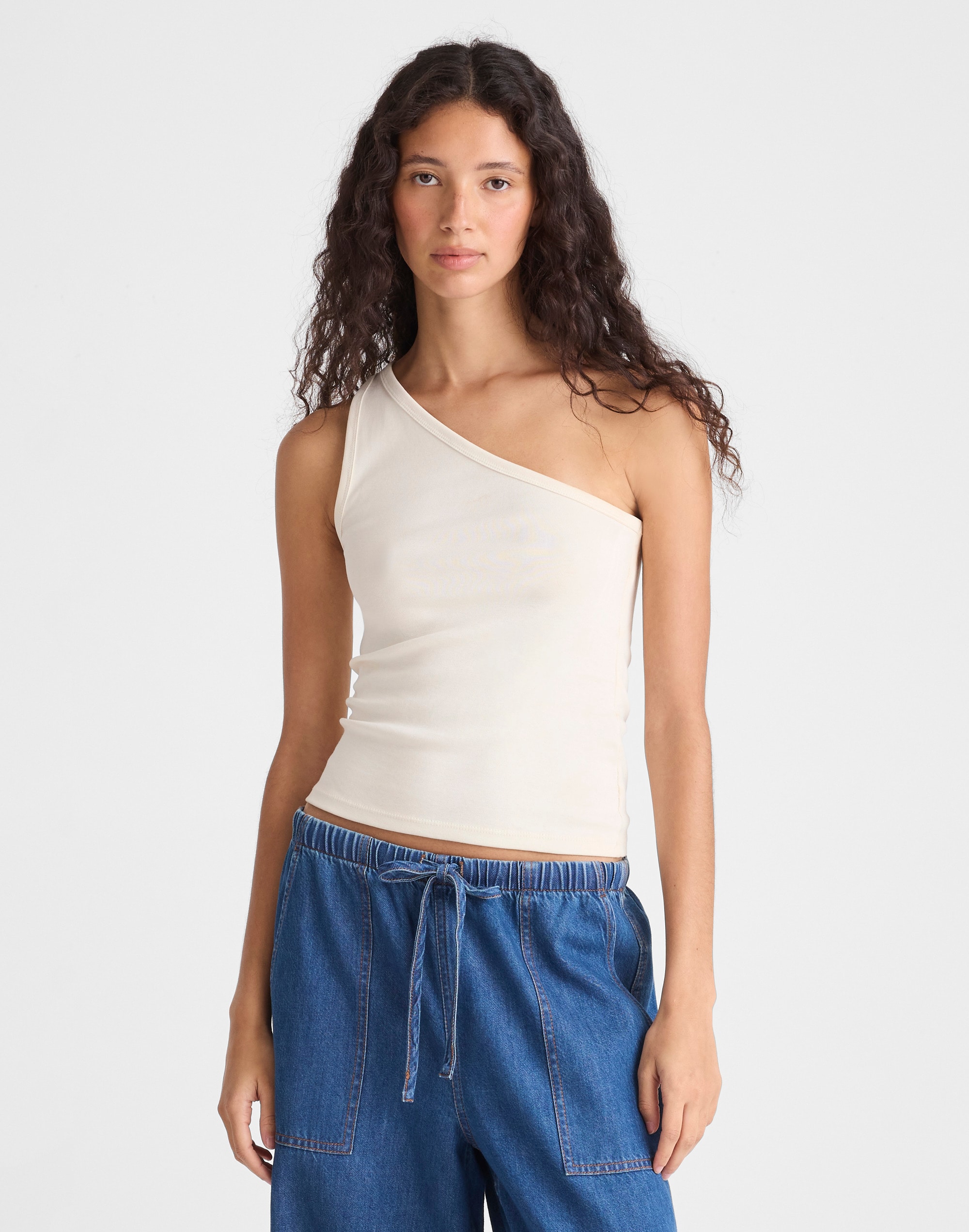 Madewell The '90s One-shoulder Tank In White