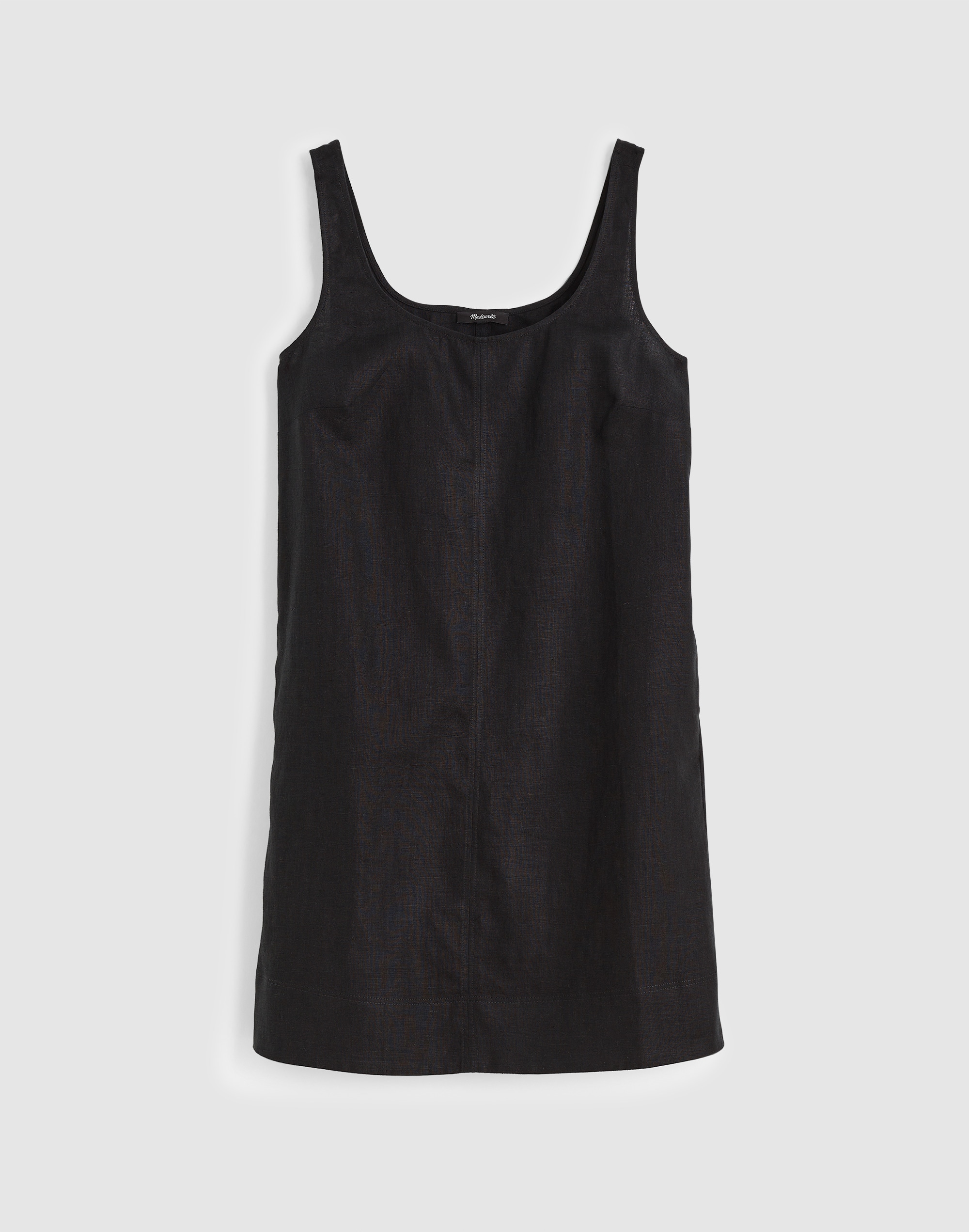 Scoopneck Mini Shift Dress in 100% Linen