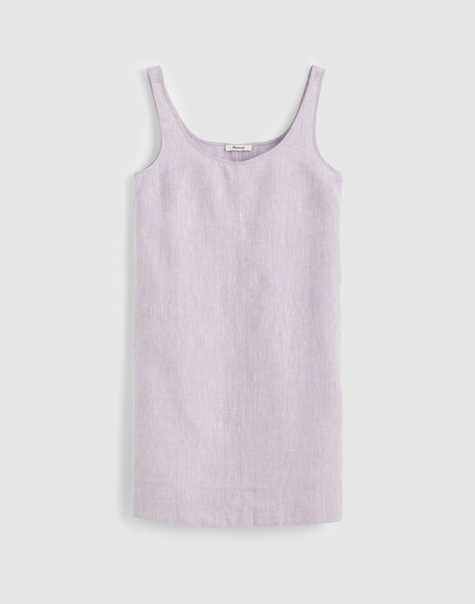Scoopneck Mini Shift Dress in 100% Linen