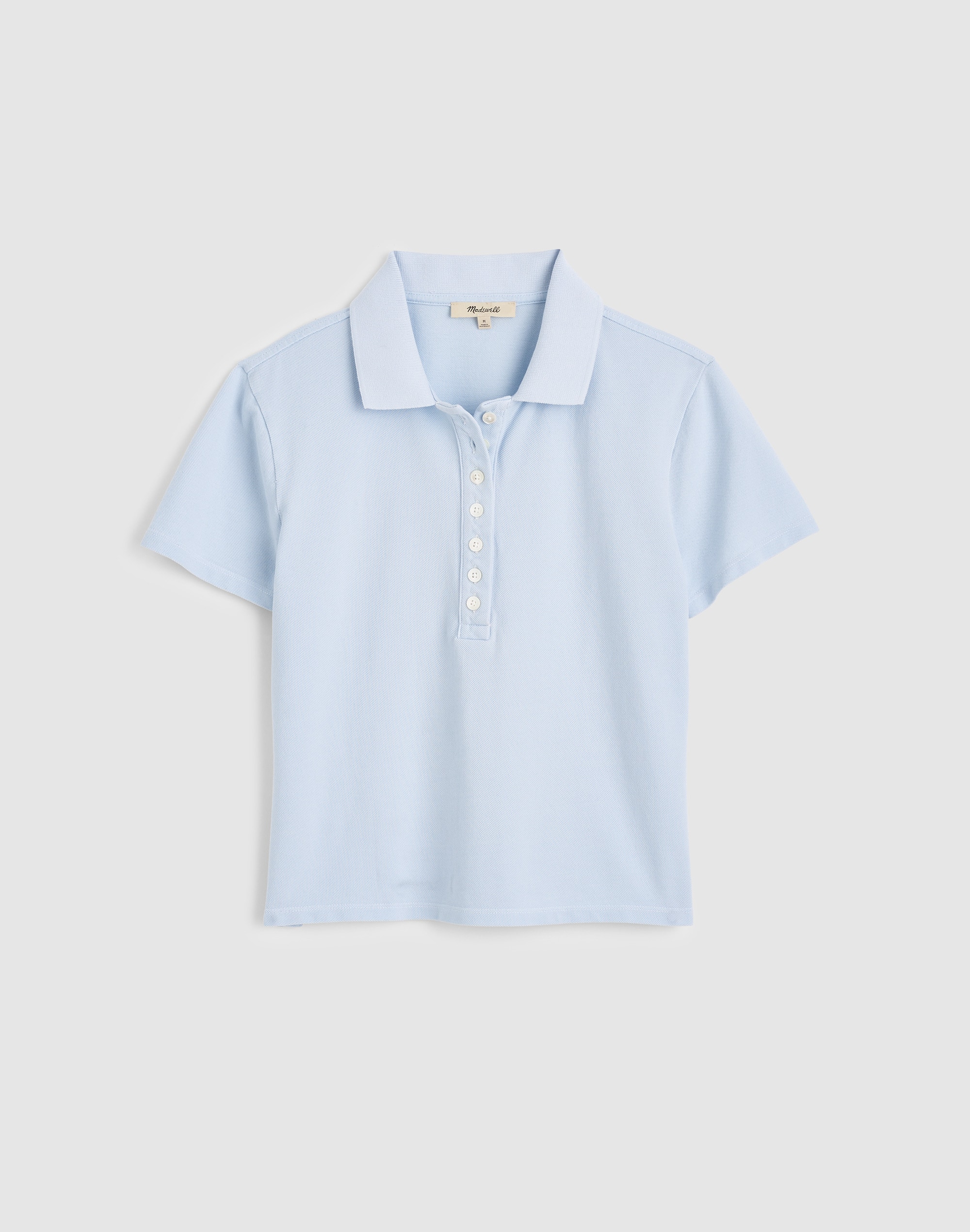 Madewell Shrunken Polo In Blue