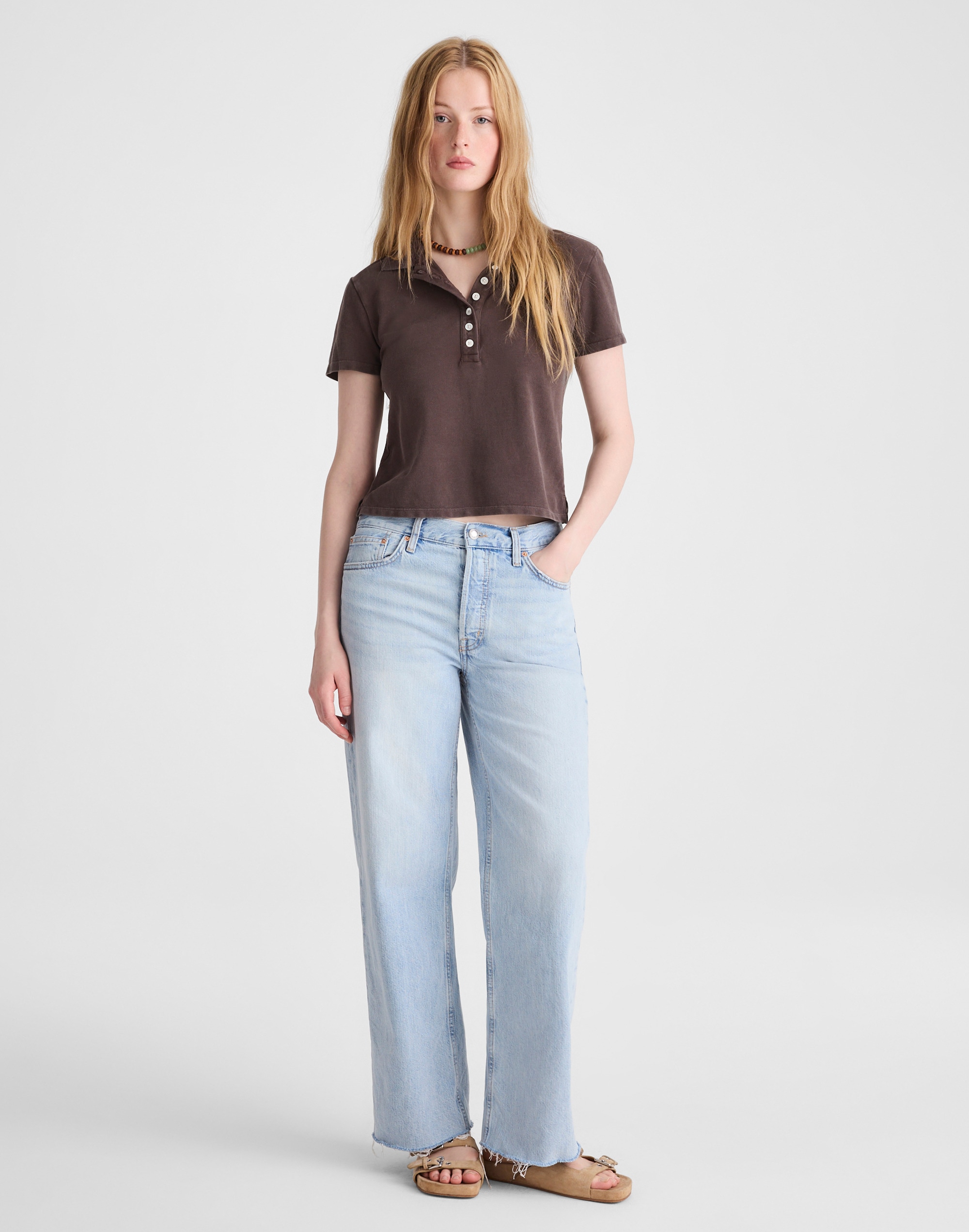 Shrunken Polo in Cotton Pique