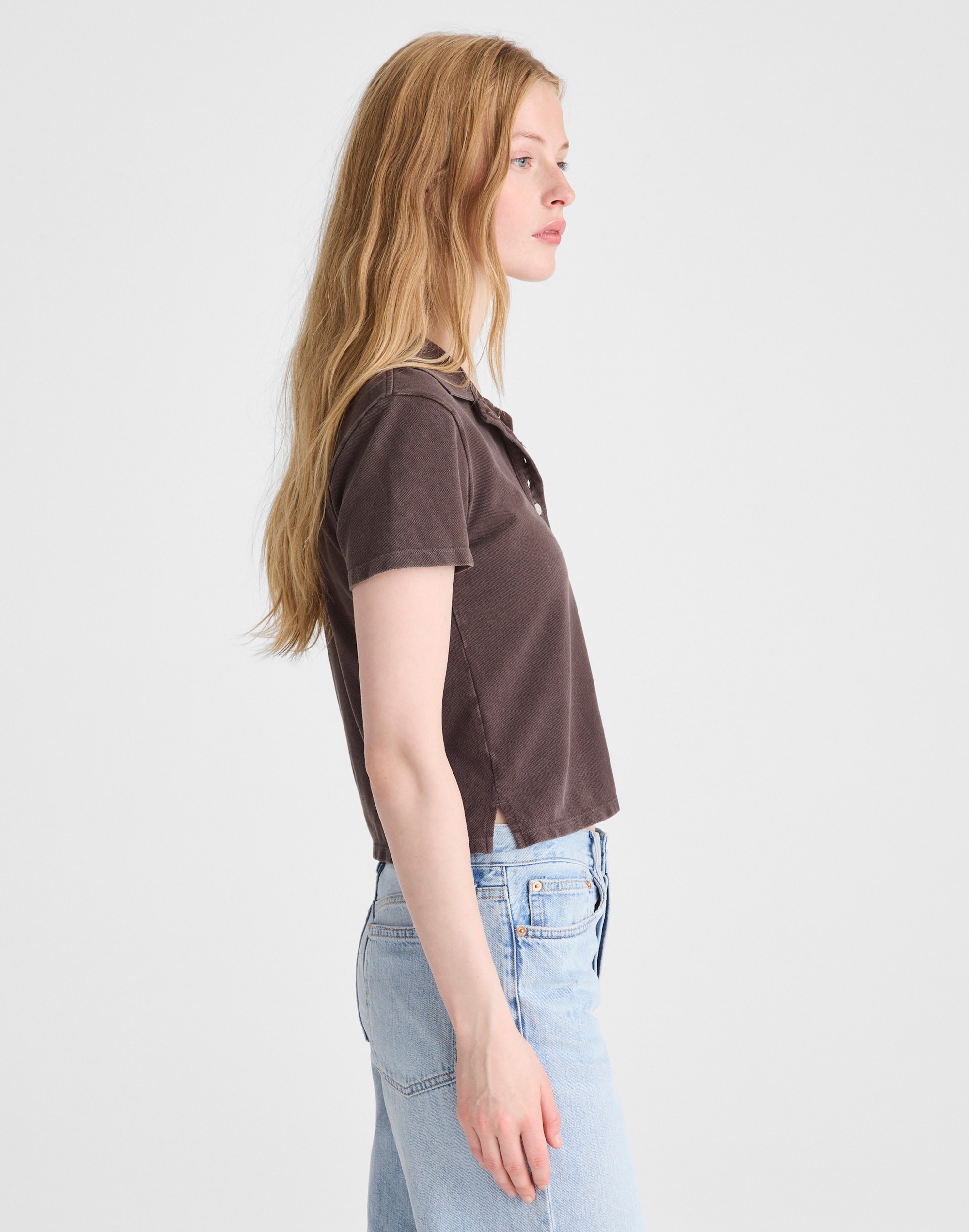 Shrunken Polo in Cotton Pique
