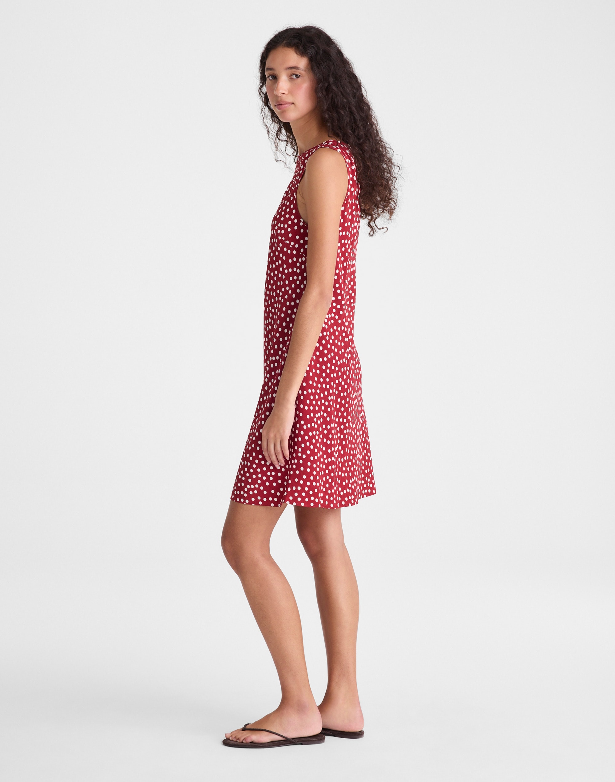 Boatneck Sleeveless Mini Dress