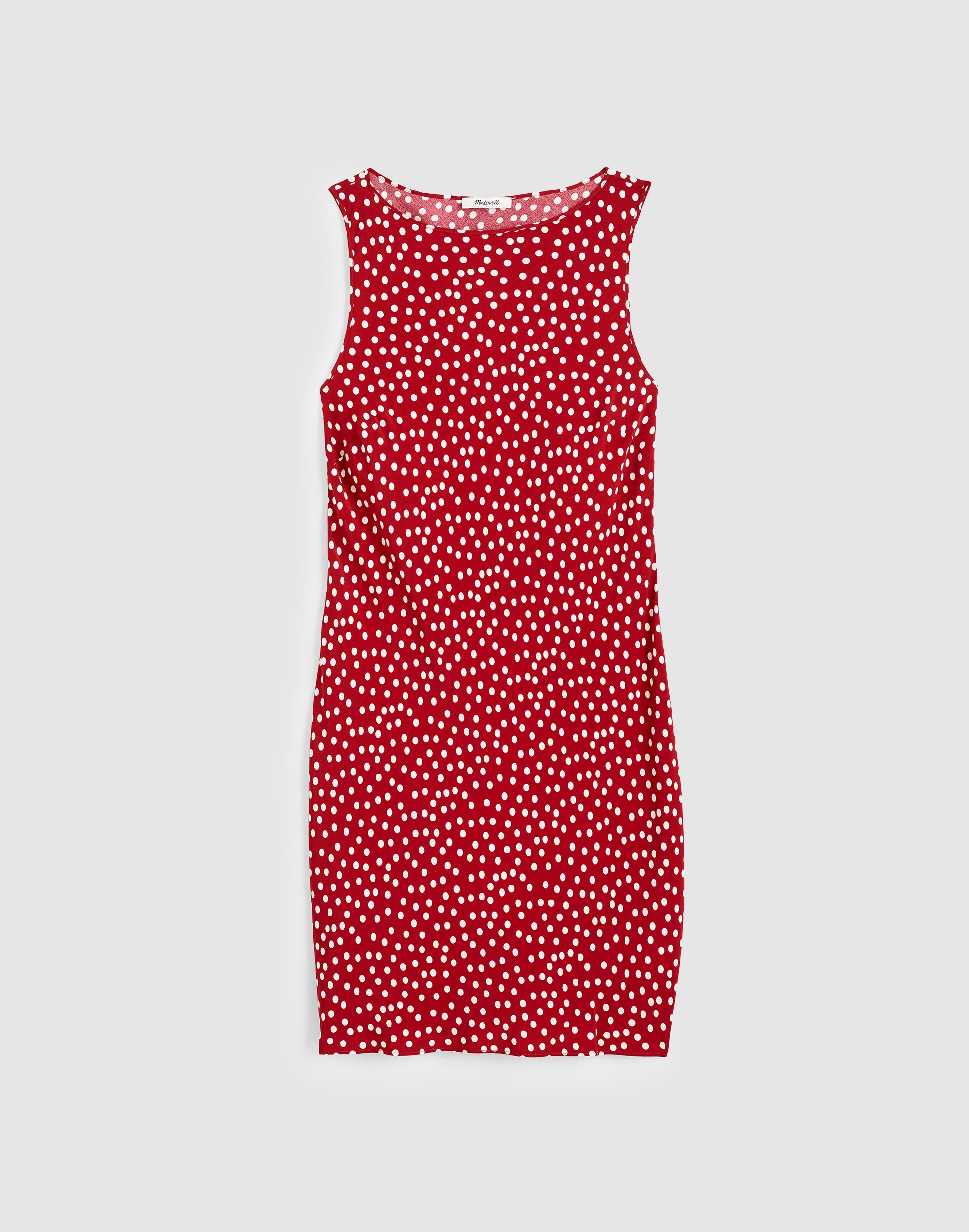 Boatneck Sleeveless Mini Dress