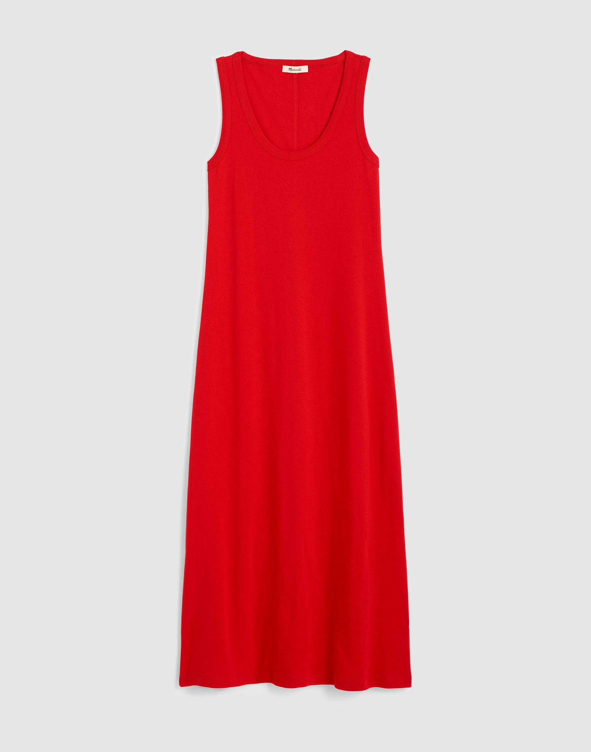 Scoopneck Tank Maxi Dress in Compact Cotton