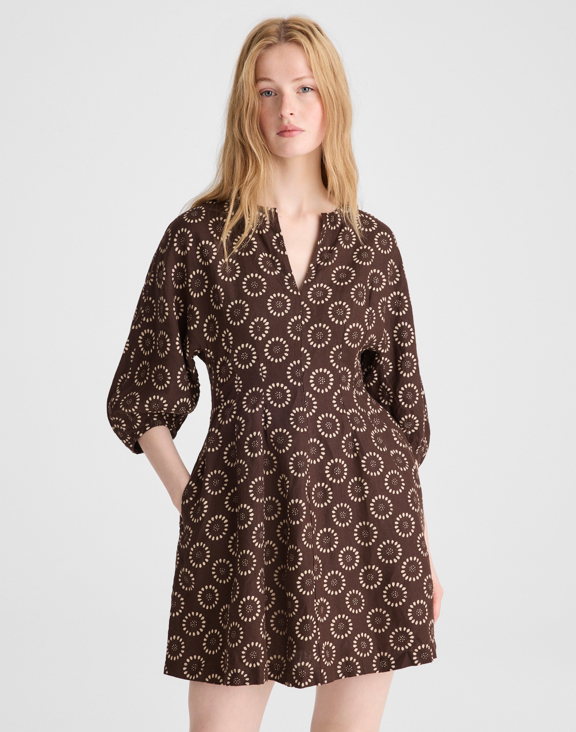 Splitneck Mini Dress