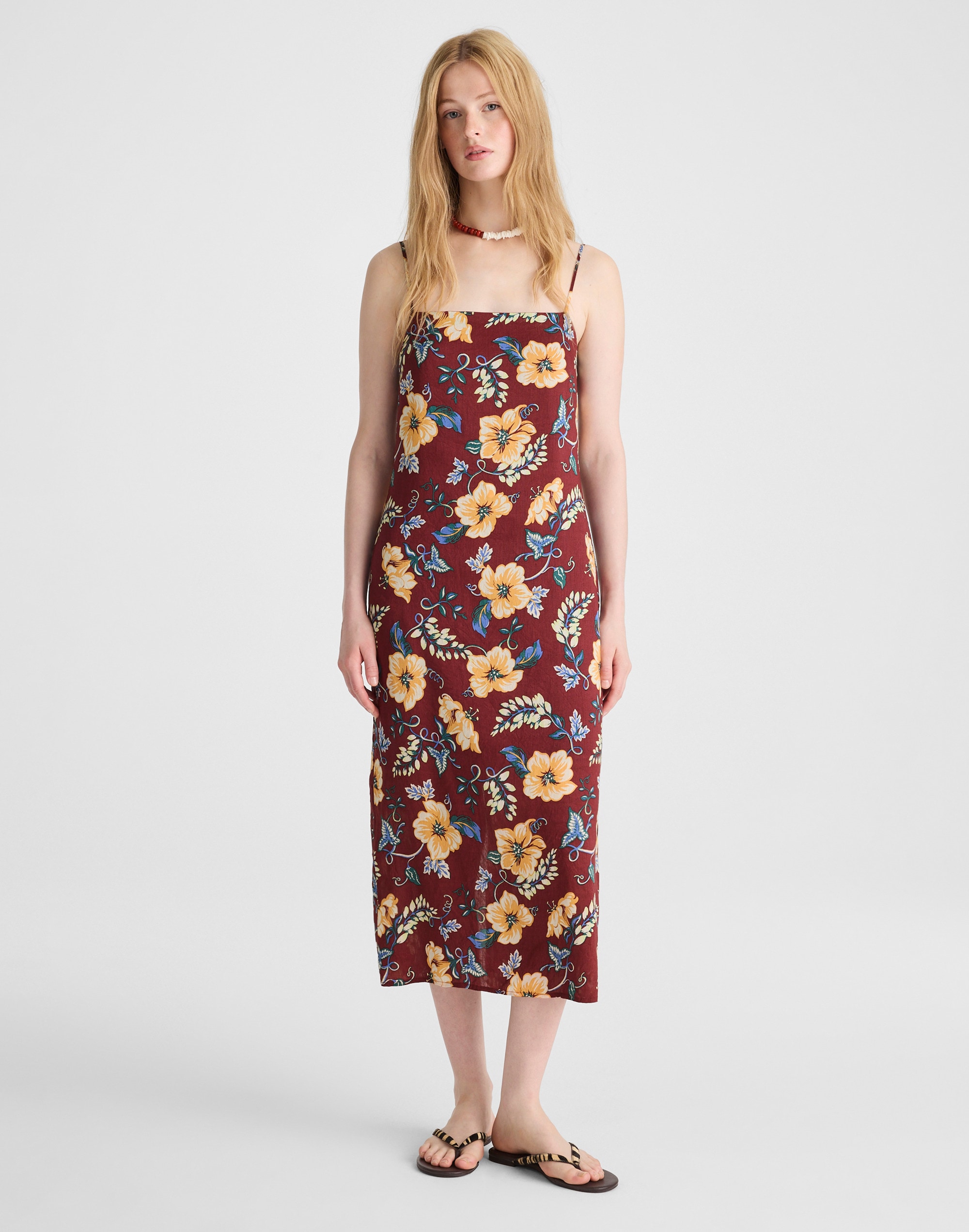 Squareneck Sleeveless Maxi Dress