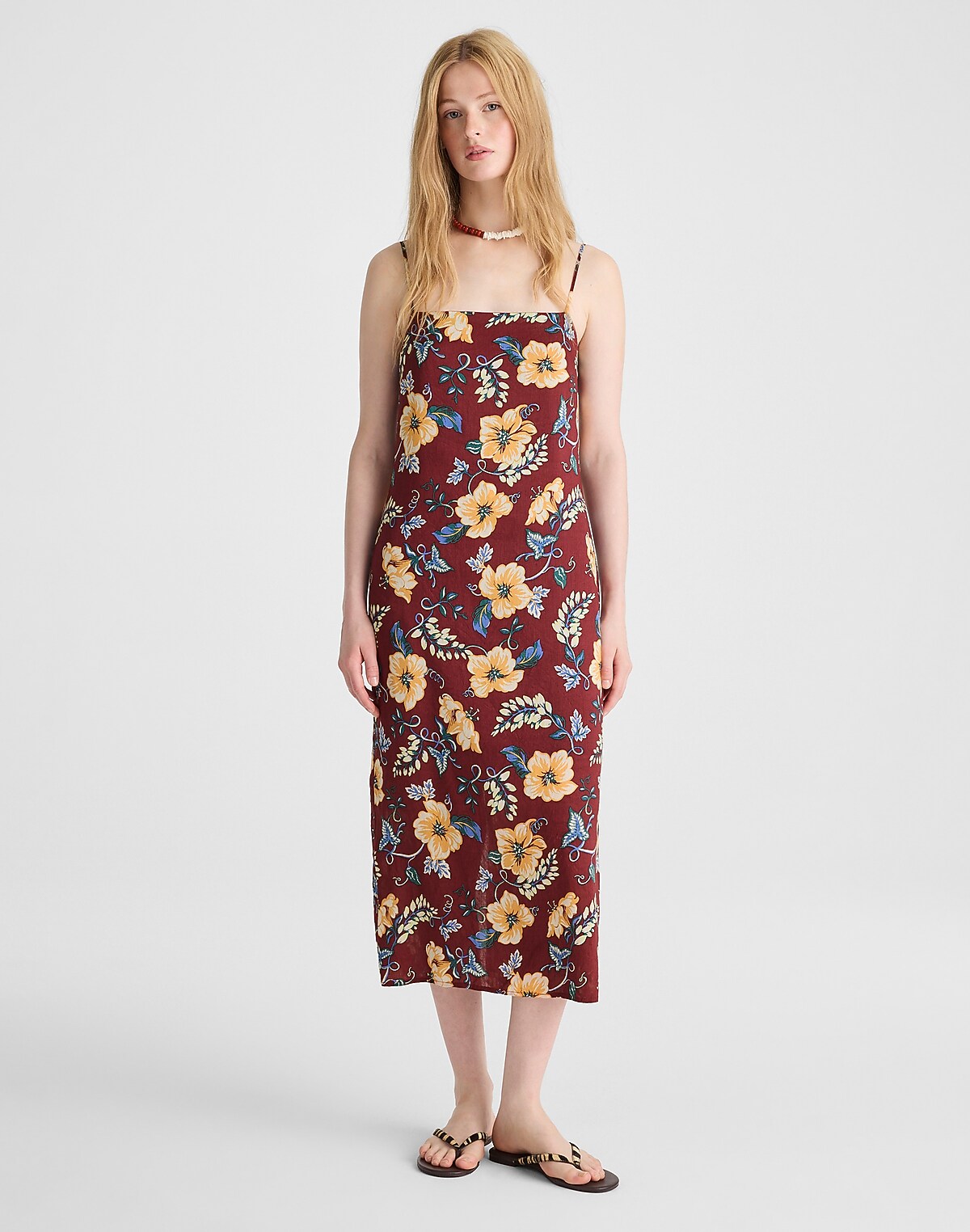 Squareneck Sleeveless Maxi Dress