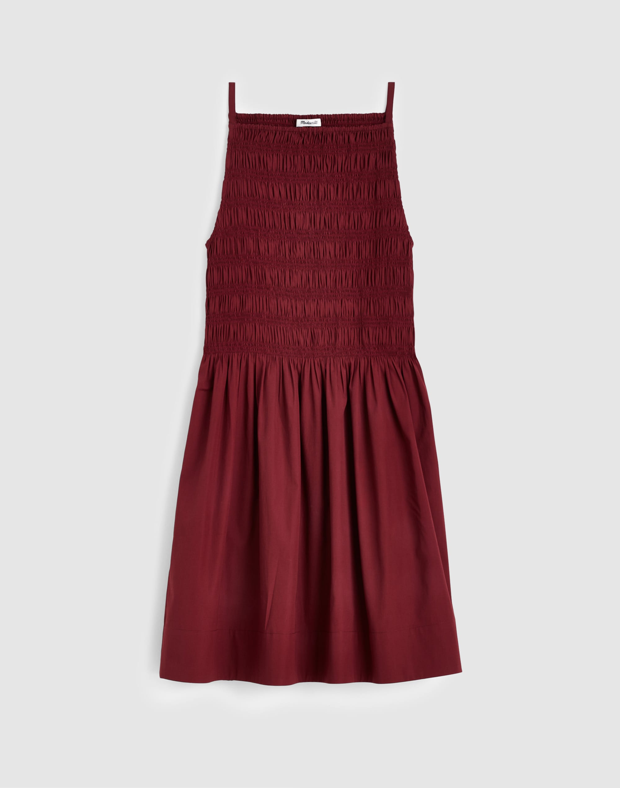 Smocked High-Neck Mini Dress
