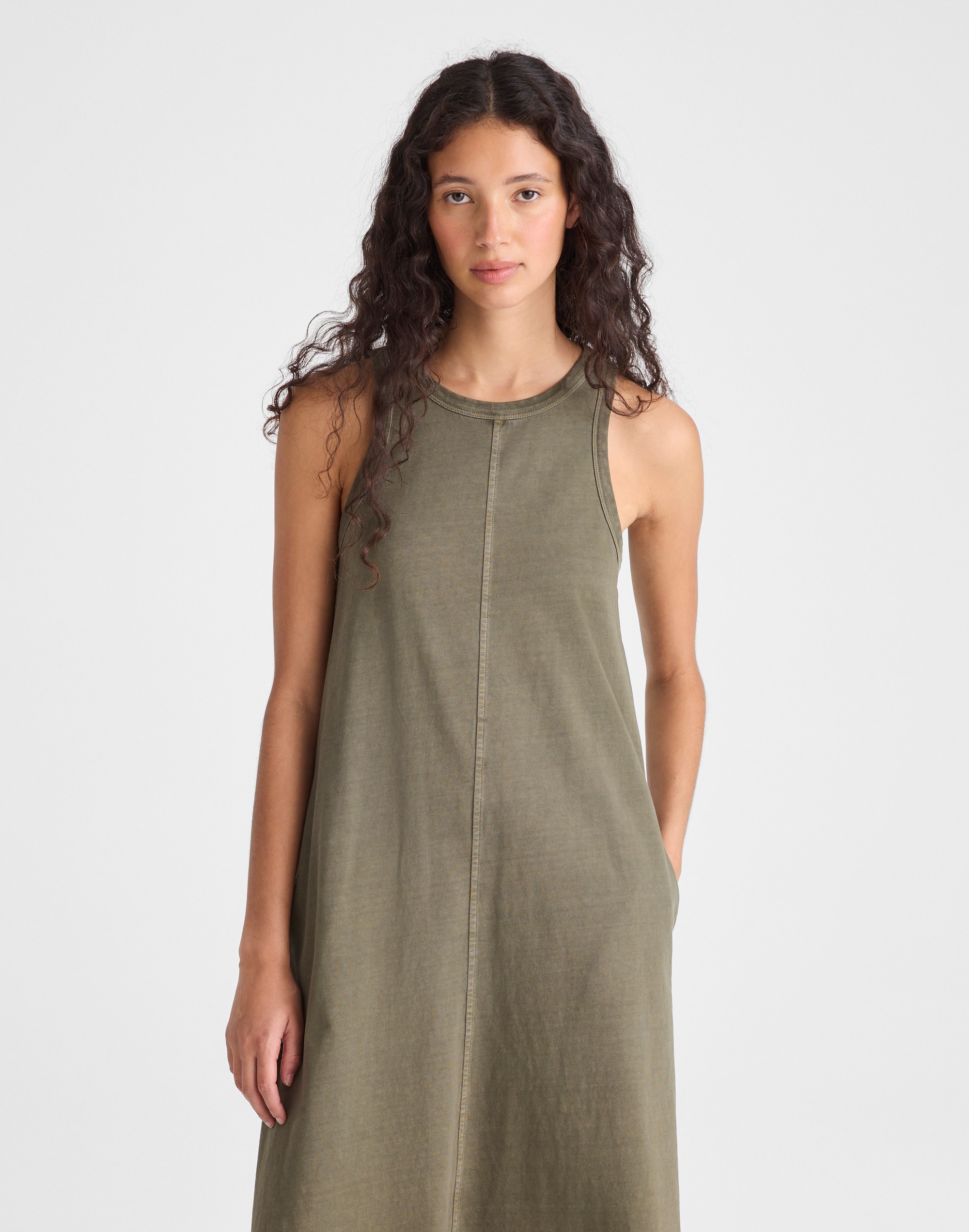 Seamed Tank Maxi Dress in Allday Jersey
