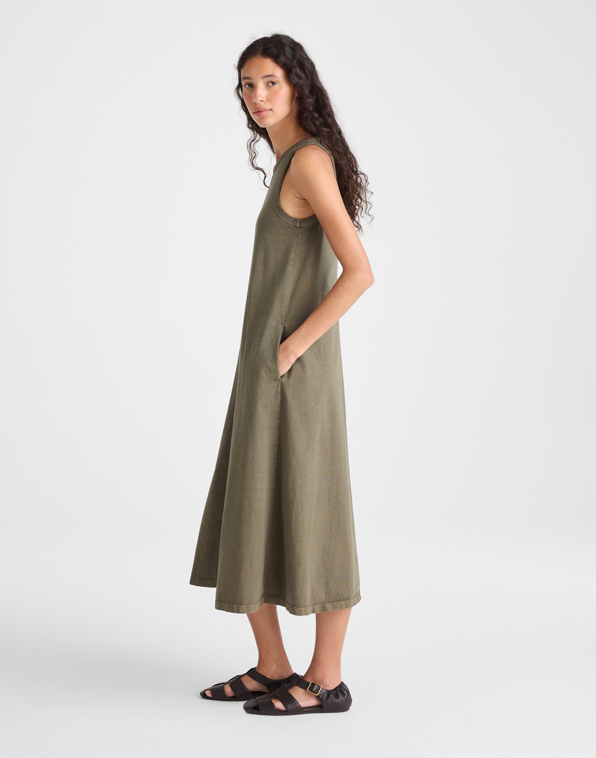 Seamed Tank Maxi Dress in Allday Jersey