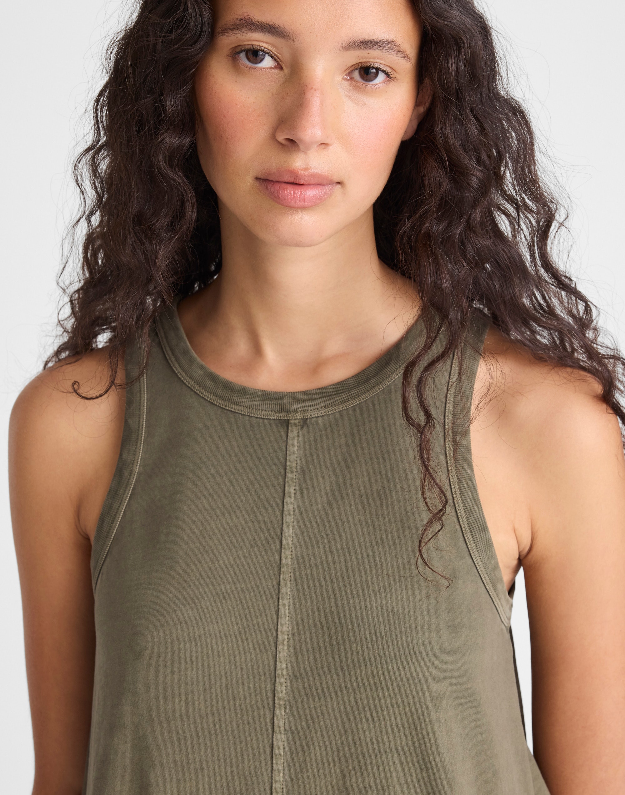 Seamed Tank Maxi Dress in Allday Jersey