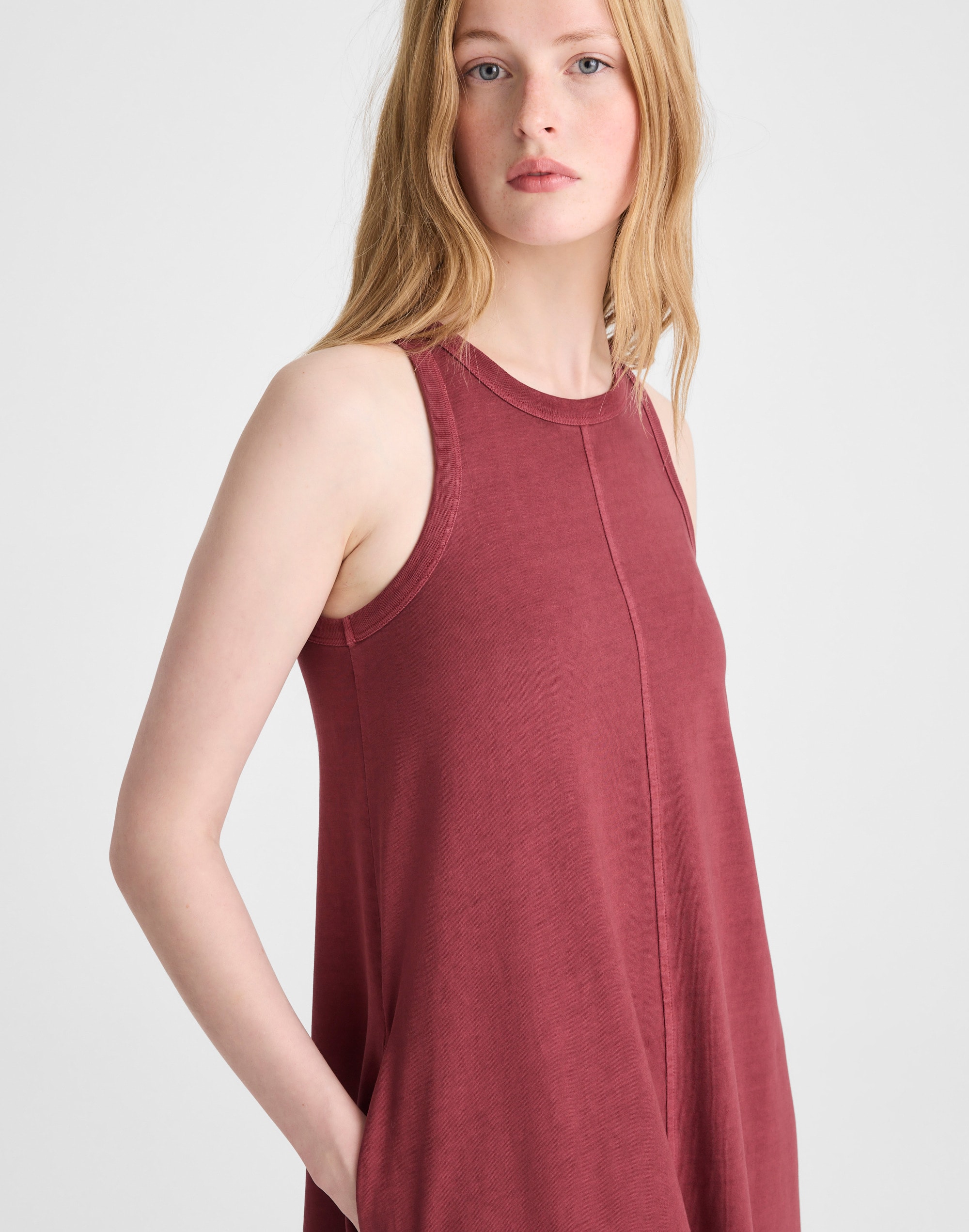 Seamed Tank Maxi Dress in Allday Jersey
