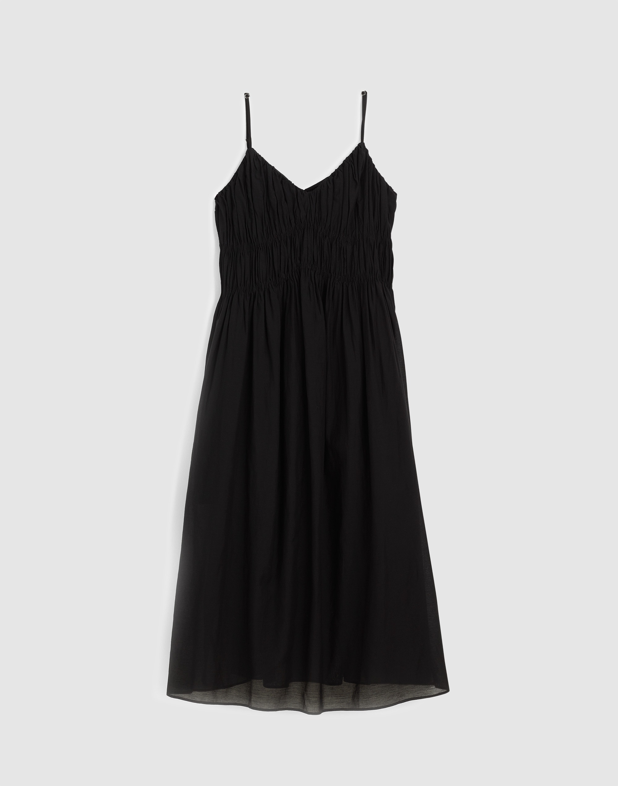 Ruched V-Neck Sleeveless Maxi Dress