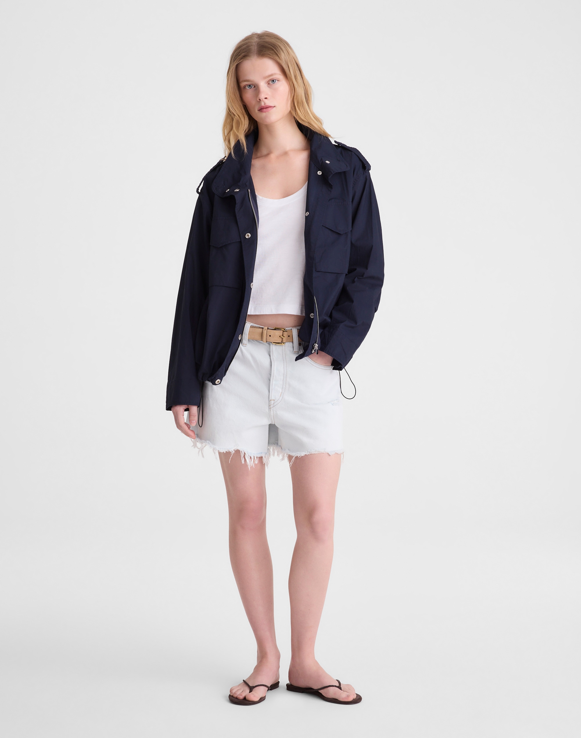 Field Jacket in Washed Poplin