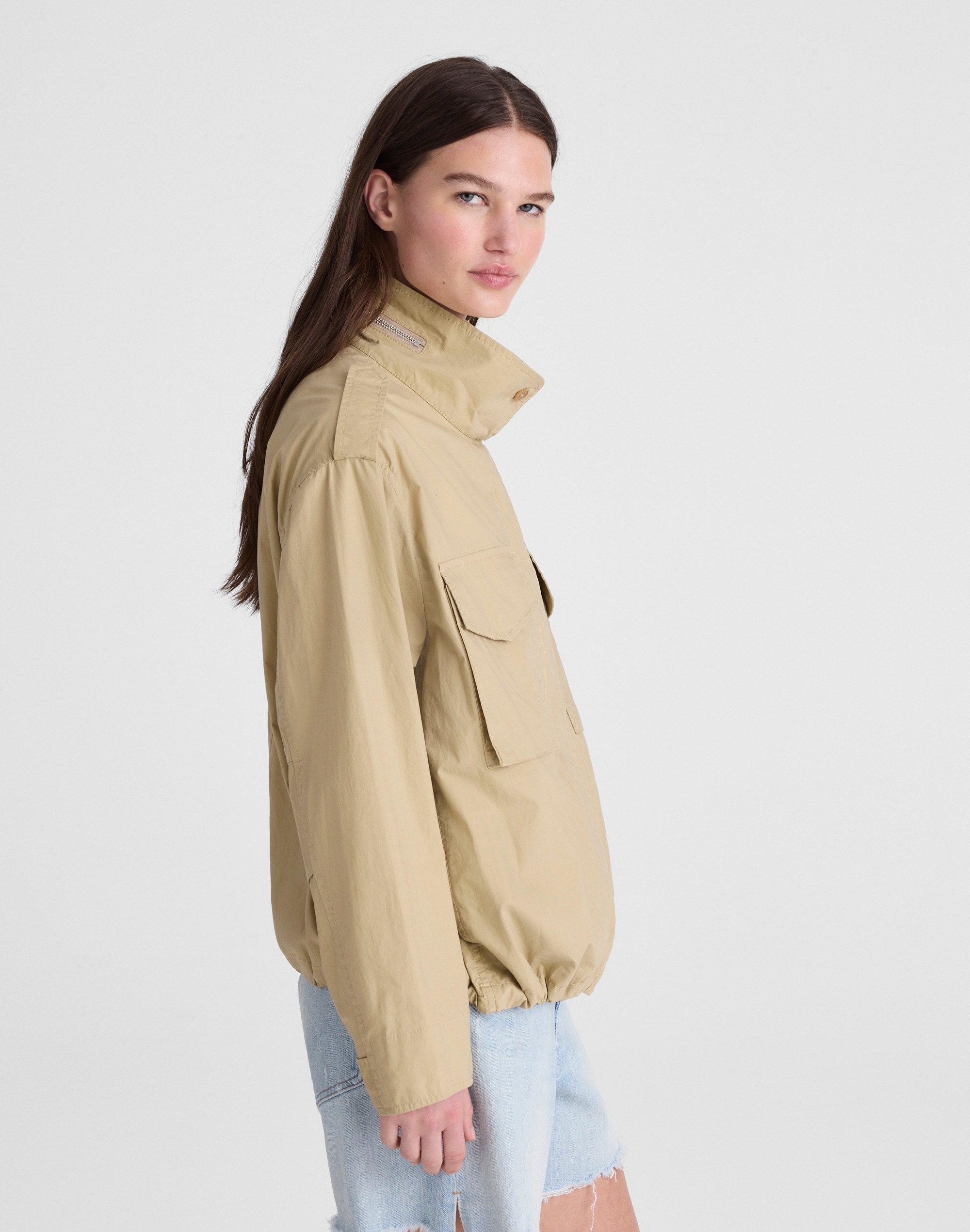 Field Jacket in Washed Poplin