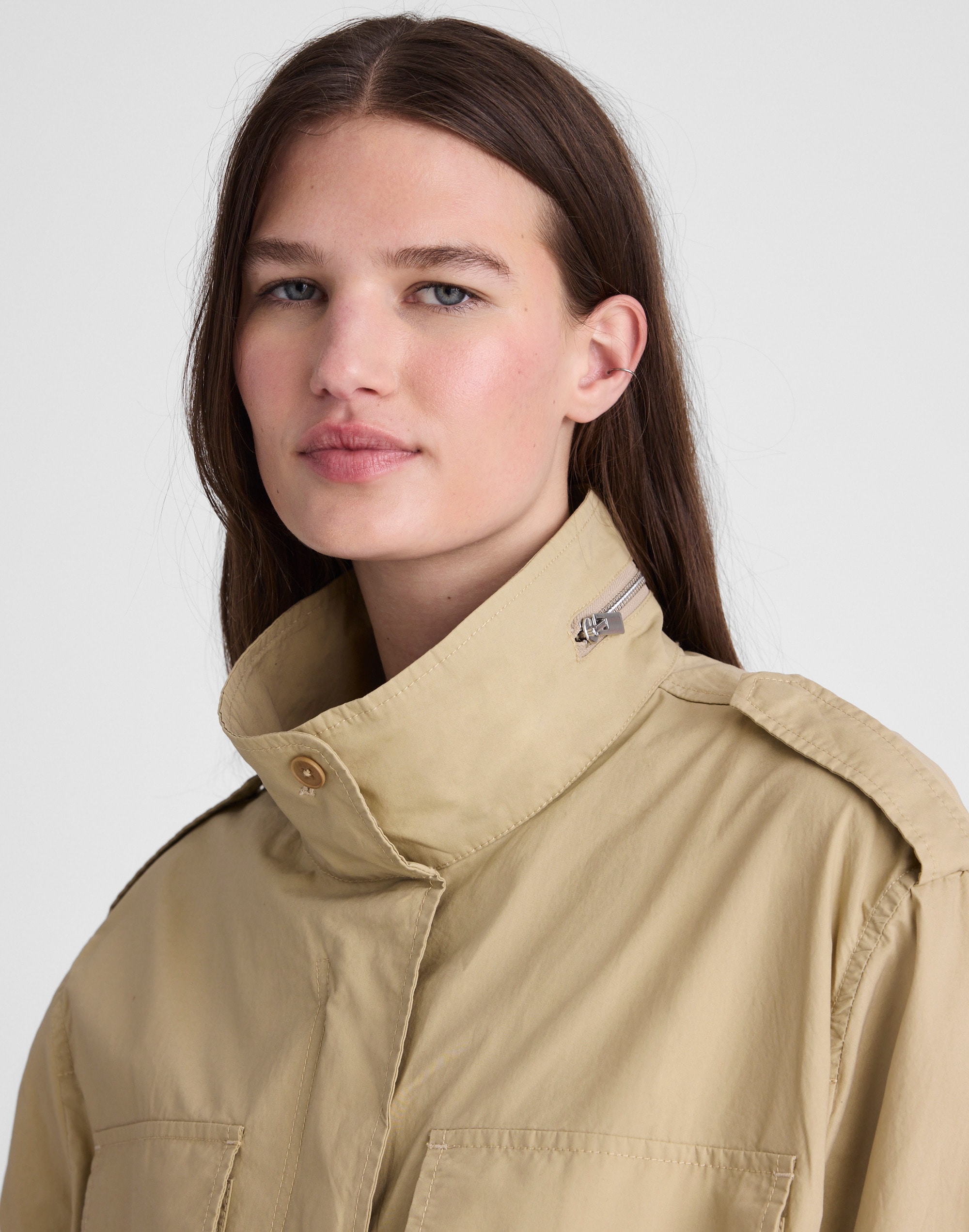 Field Jacket in Washed Poplin