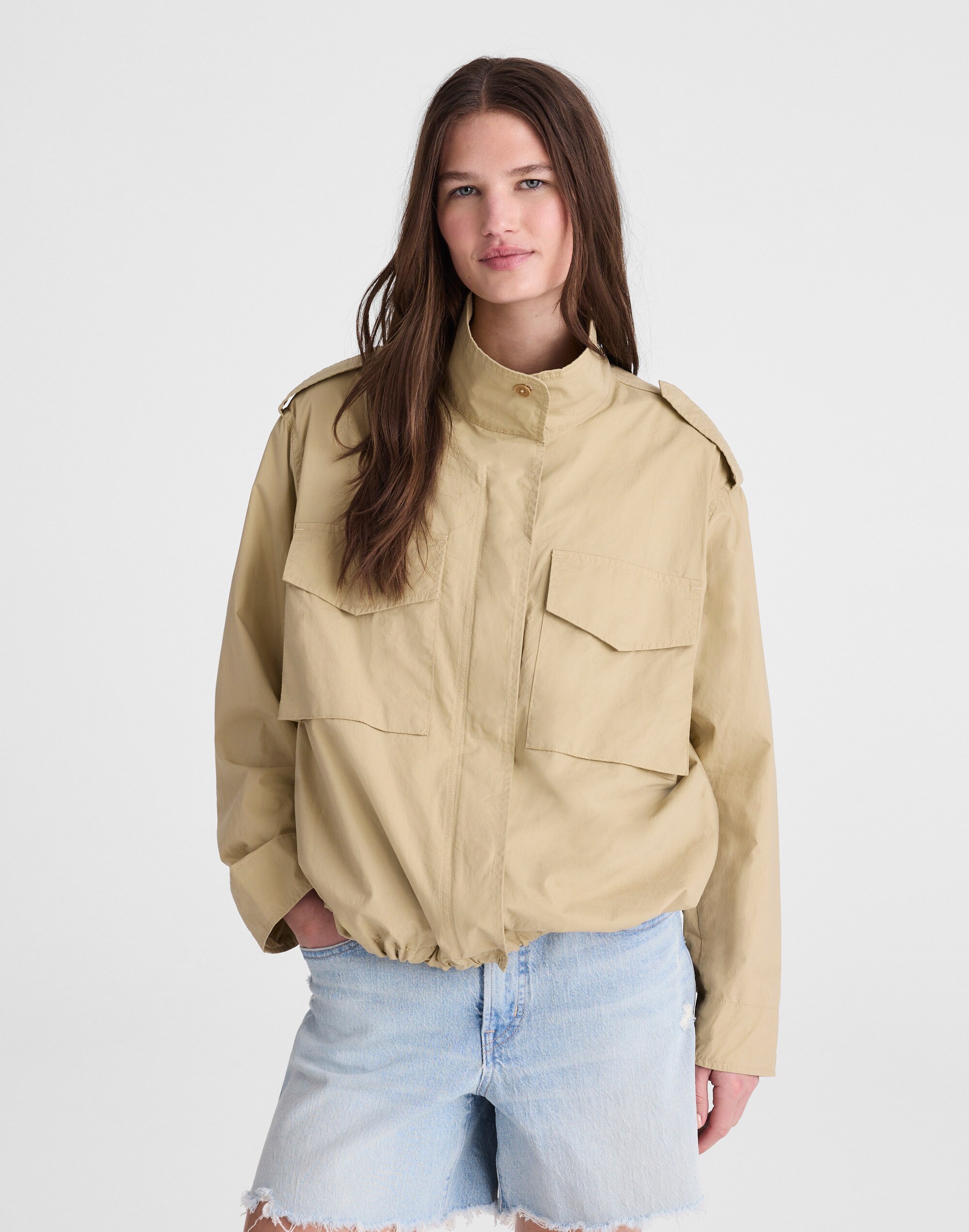 Field Jacket in Washed Poplin
