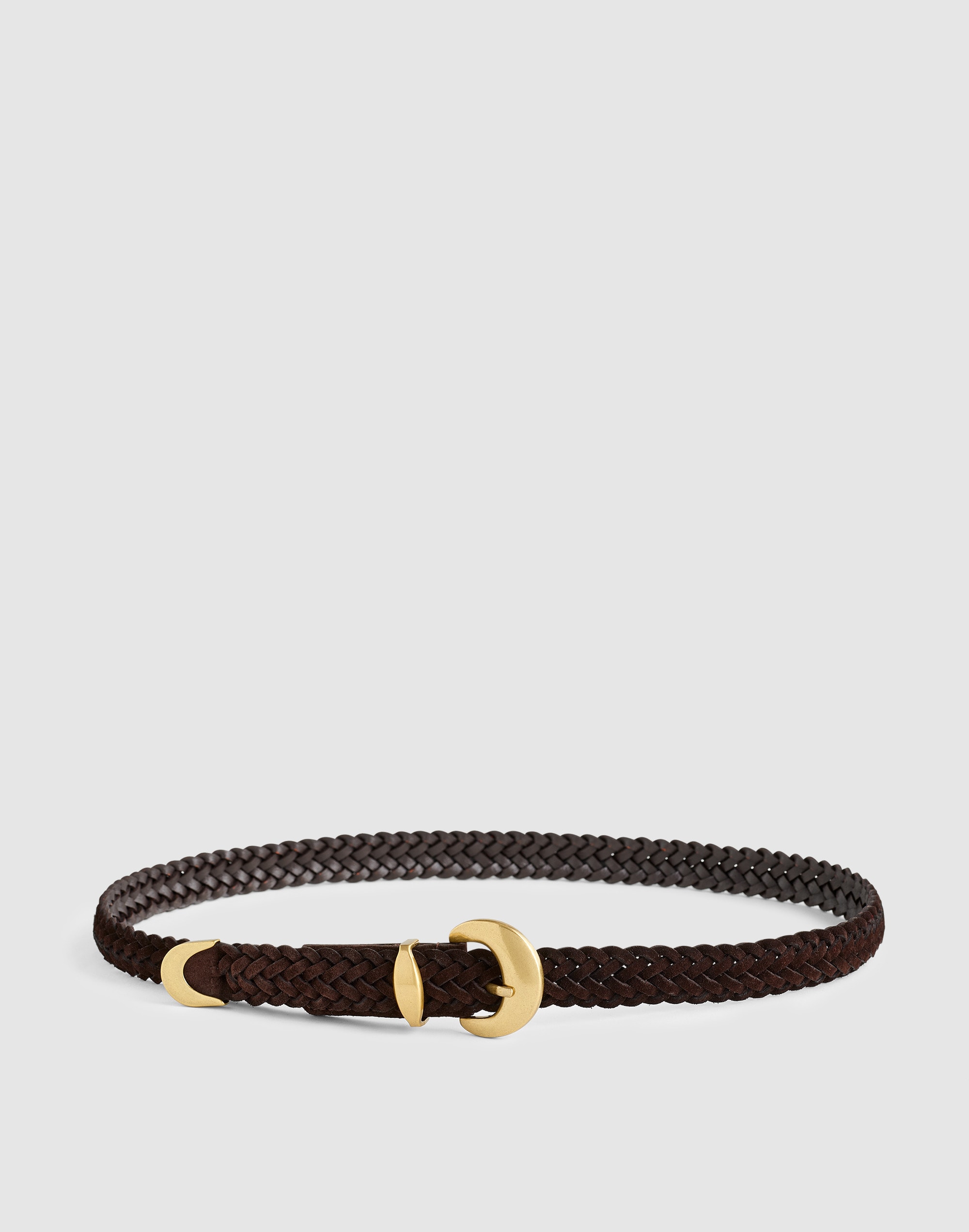 Domed-Buckle Wide Belt
