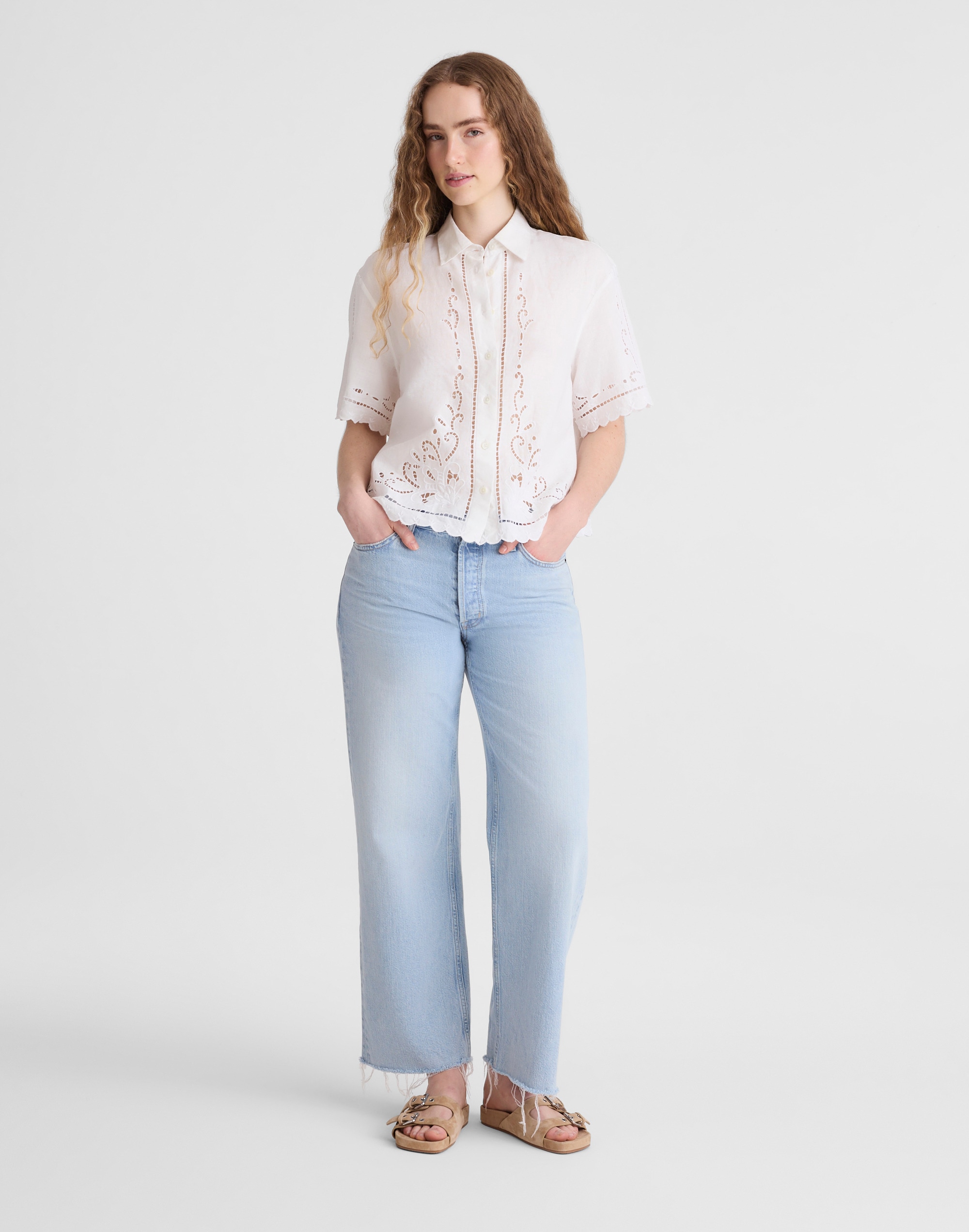 Eyelet Boxy Shirt