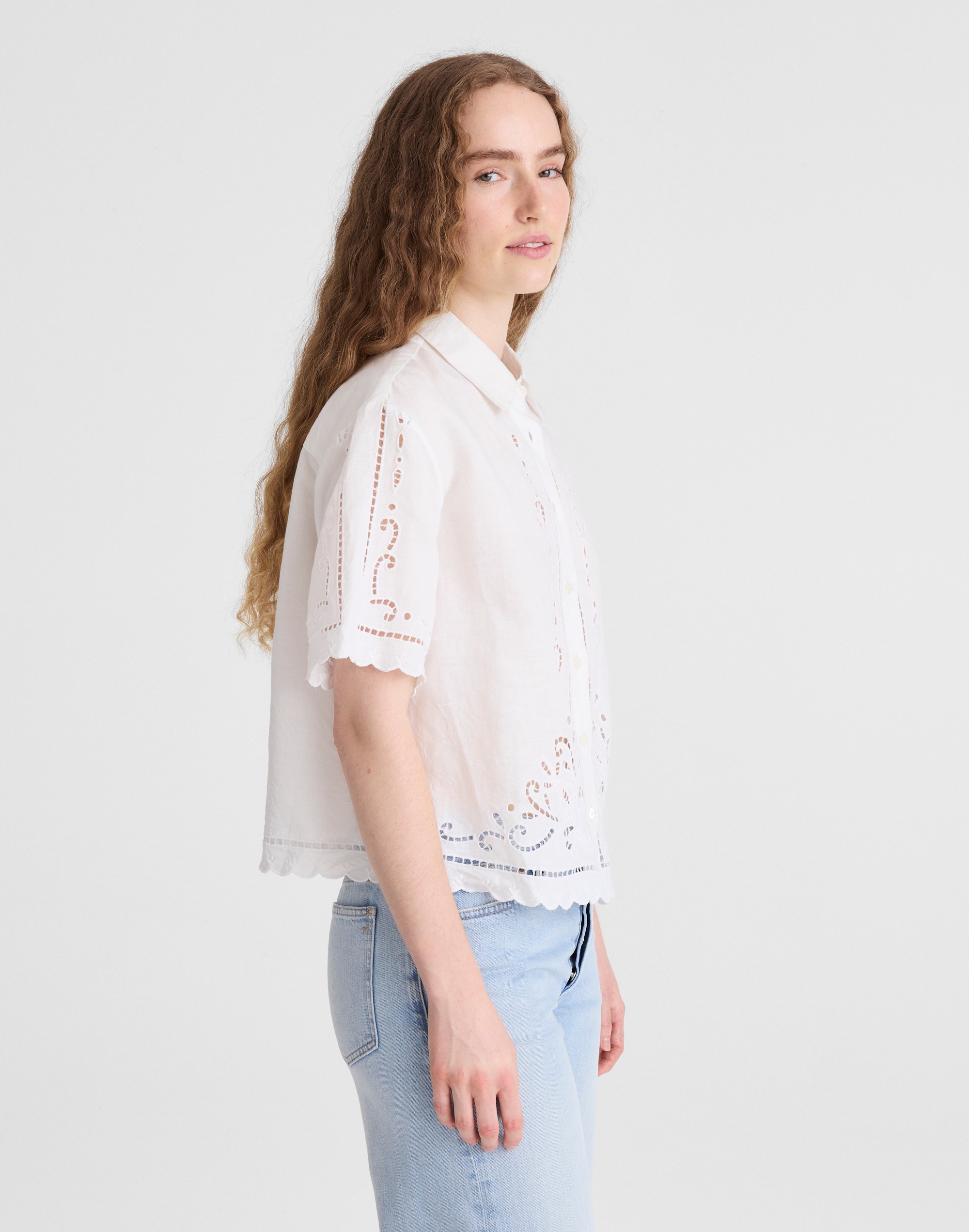 Eyelet Boxy Shirt