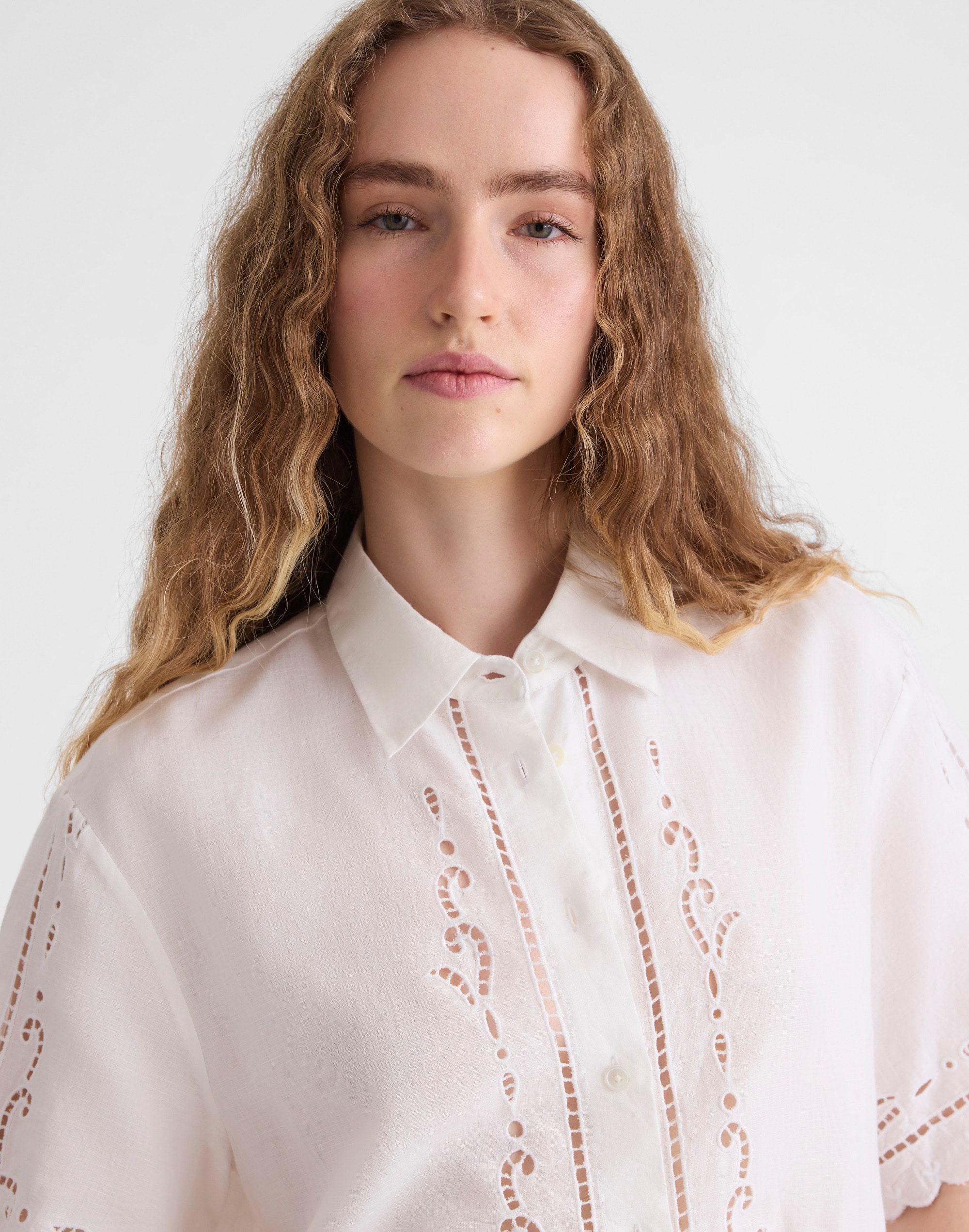 Eyelet Boxy Shirt
